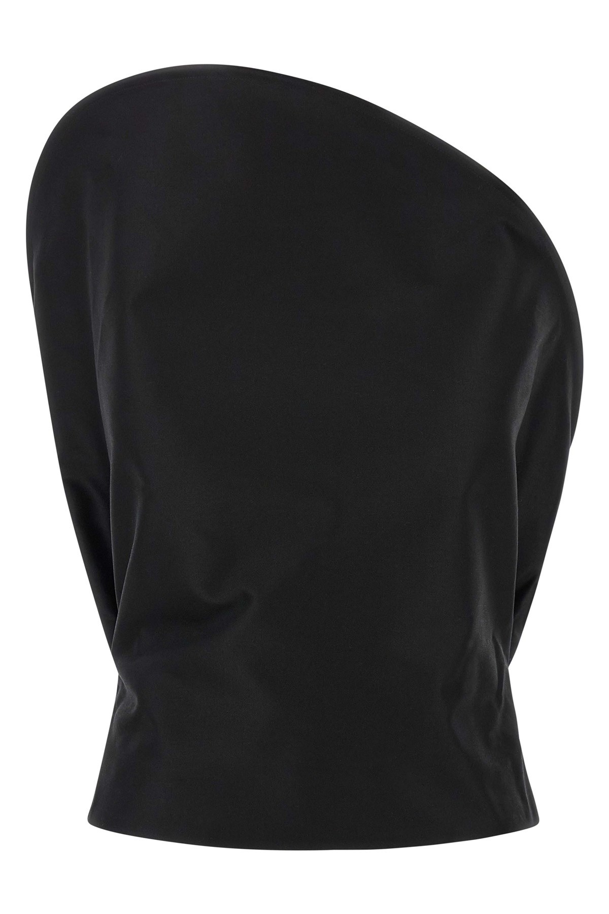 Magda Butrym Sculptural One-shoulder Bustier With Architectural Elements In Black