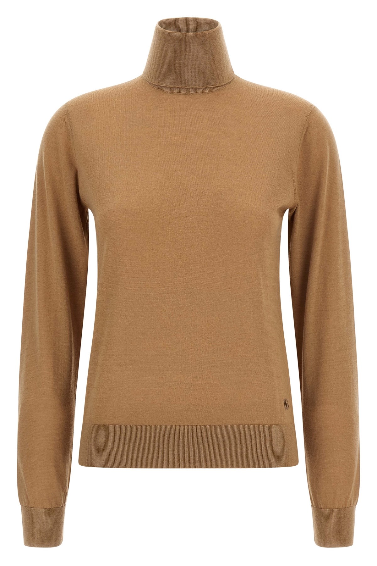 Dolce & Gabbana Cashmere Turtleneck Sweater Sweaters And Cardigans Beige In Sand