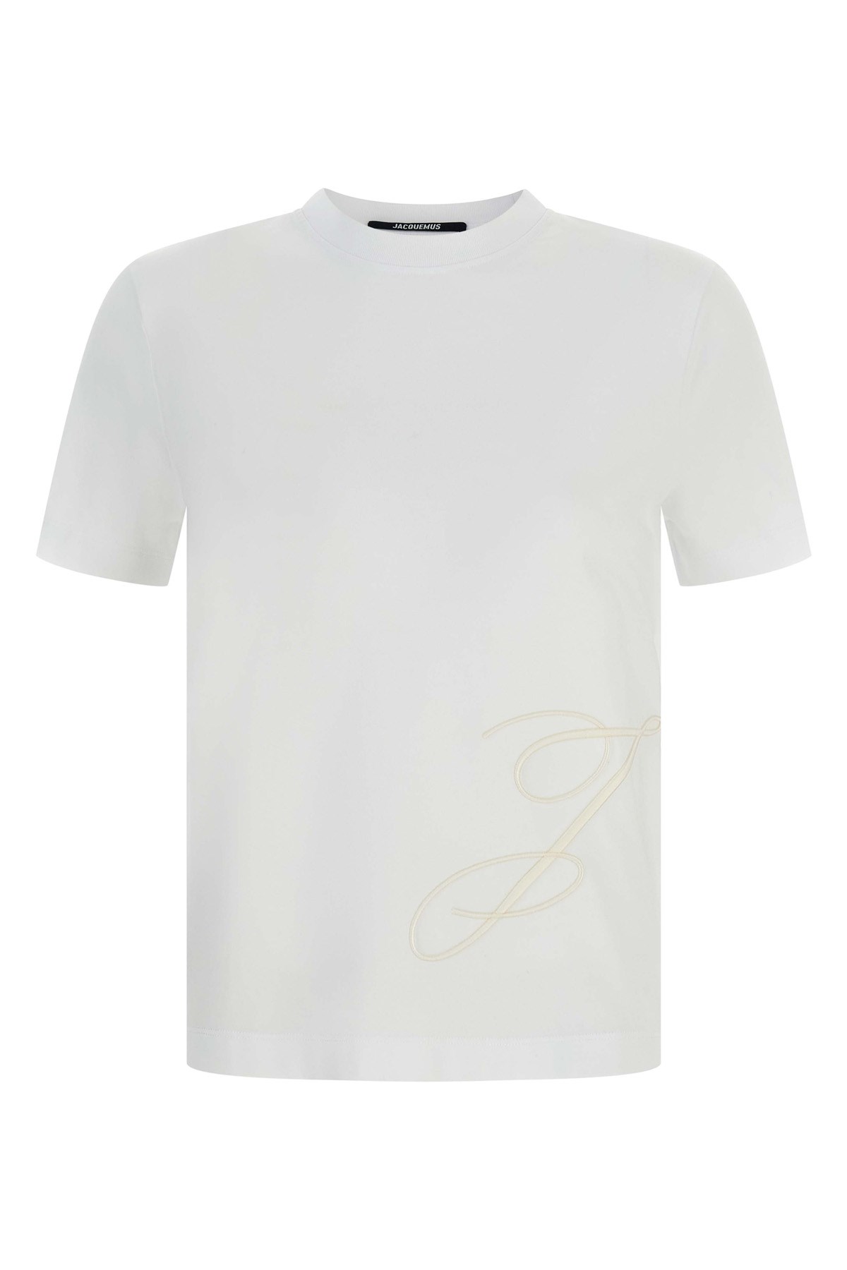 Jacquemus Cotton T-shirt With Logo In White