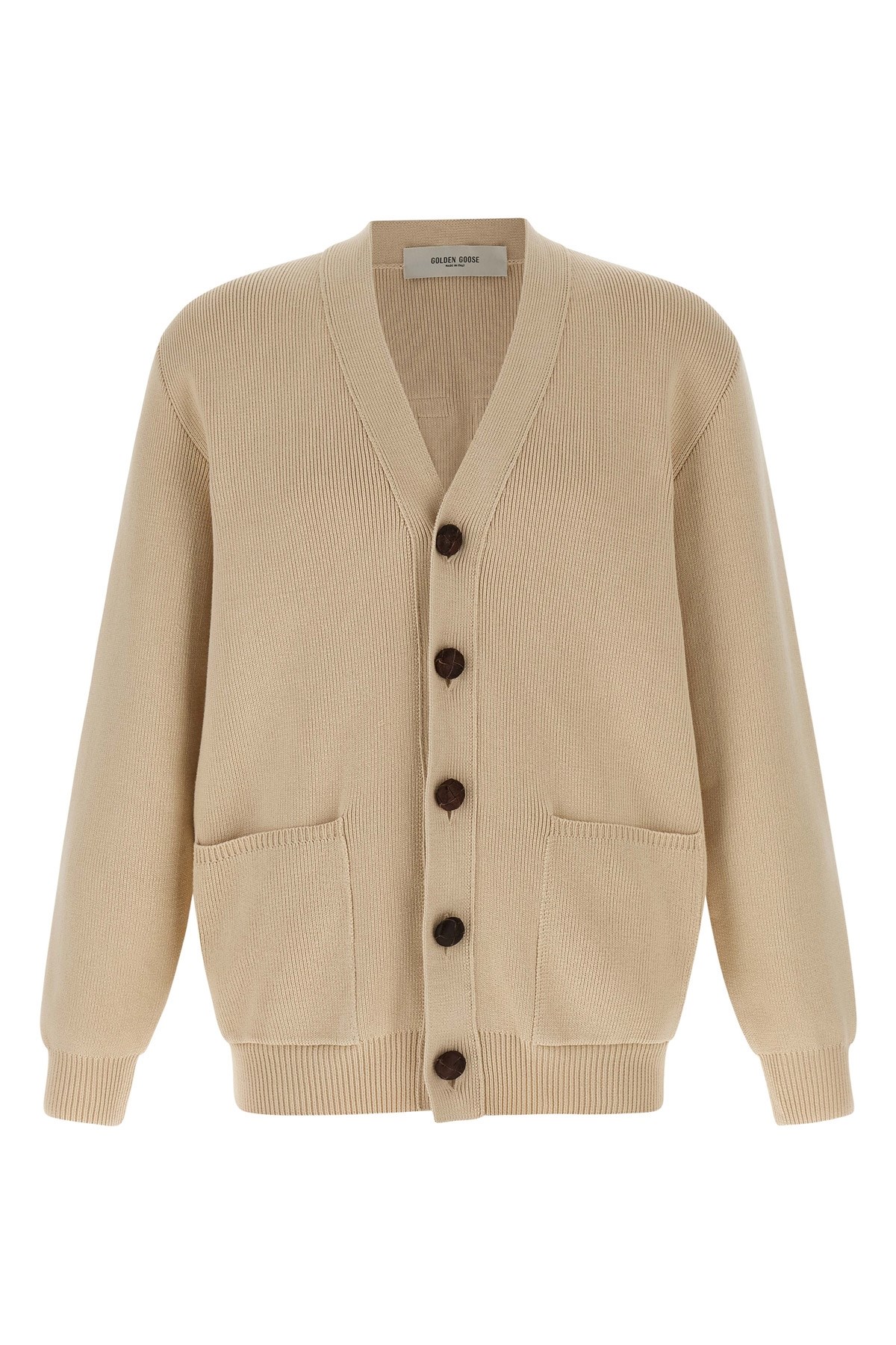 Golden Goose Beige Darryl Textured Cardigan Sweater In Neutral