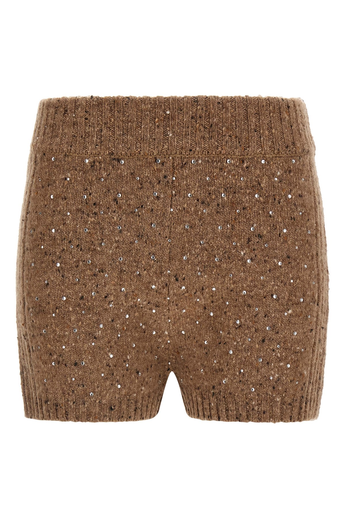 Pinko Wool Shorts Bermuda And Short Beige In Brown
