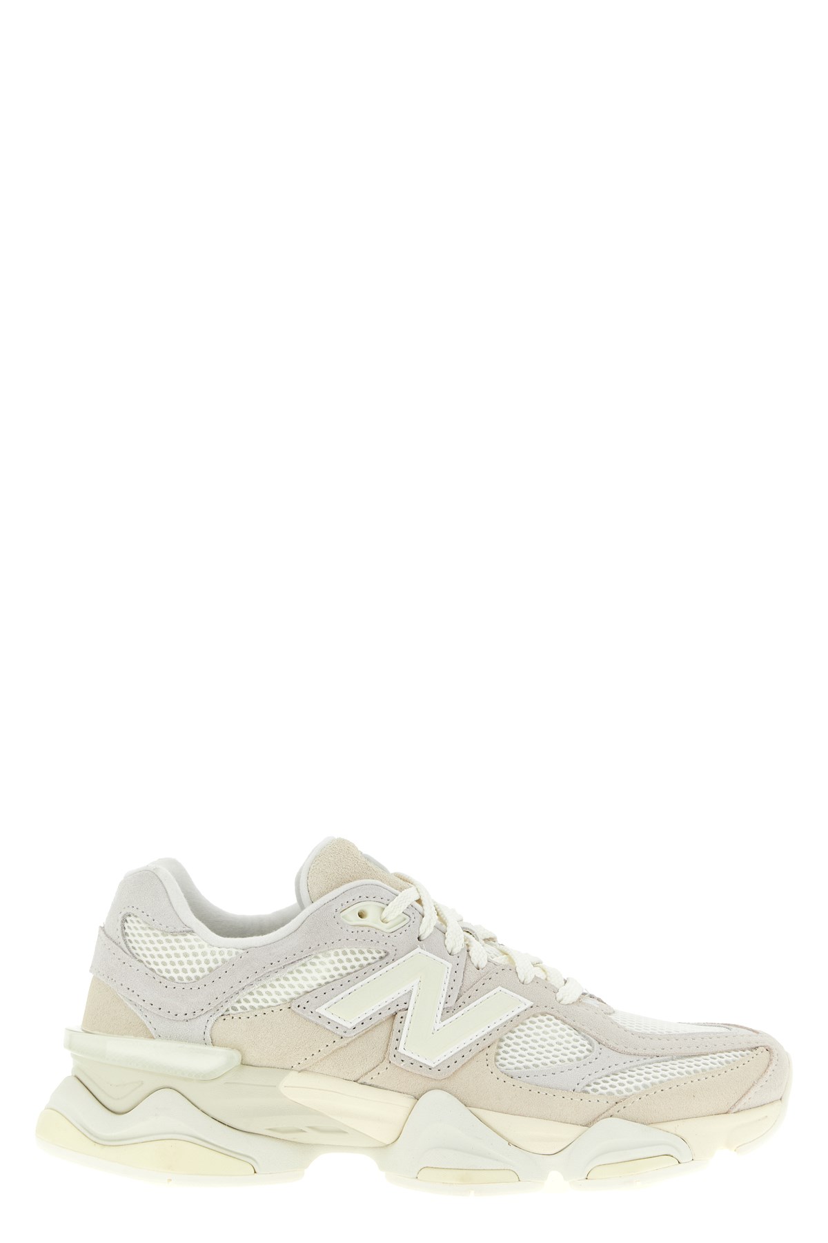 New Balance Womens Bisque 9060 Suede And Mesh Trainers In Gray