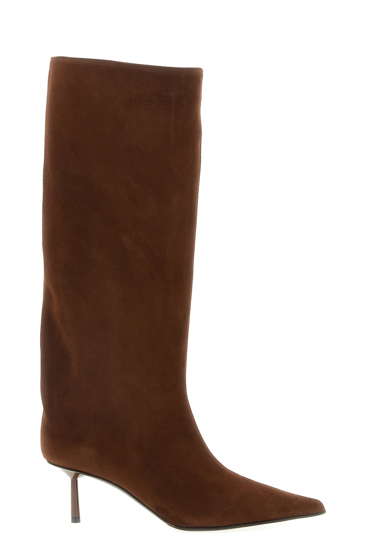 Le Silla Knee-high Toffee Suede Bella Boots In Red