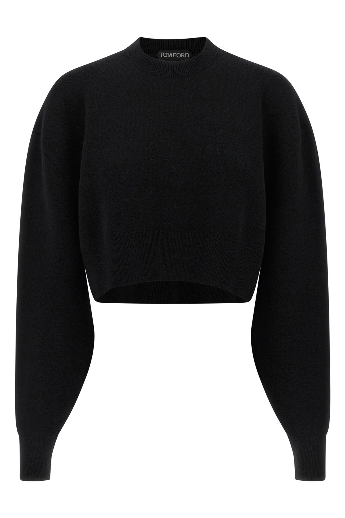 Tom Ford Knitted Sweater In Wool And Cashmere Blend In Black