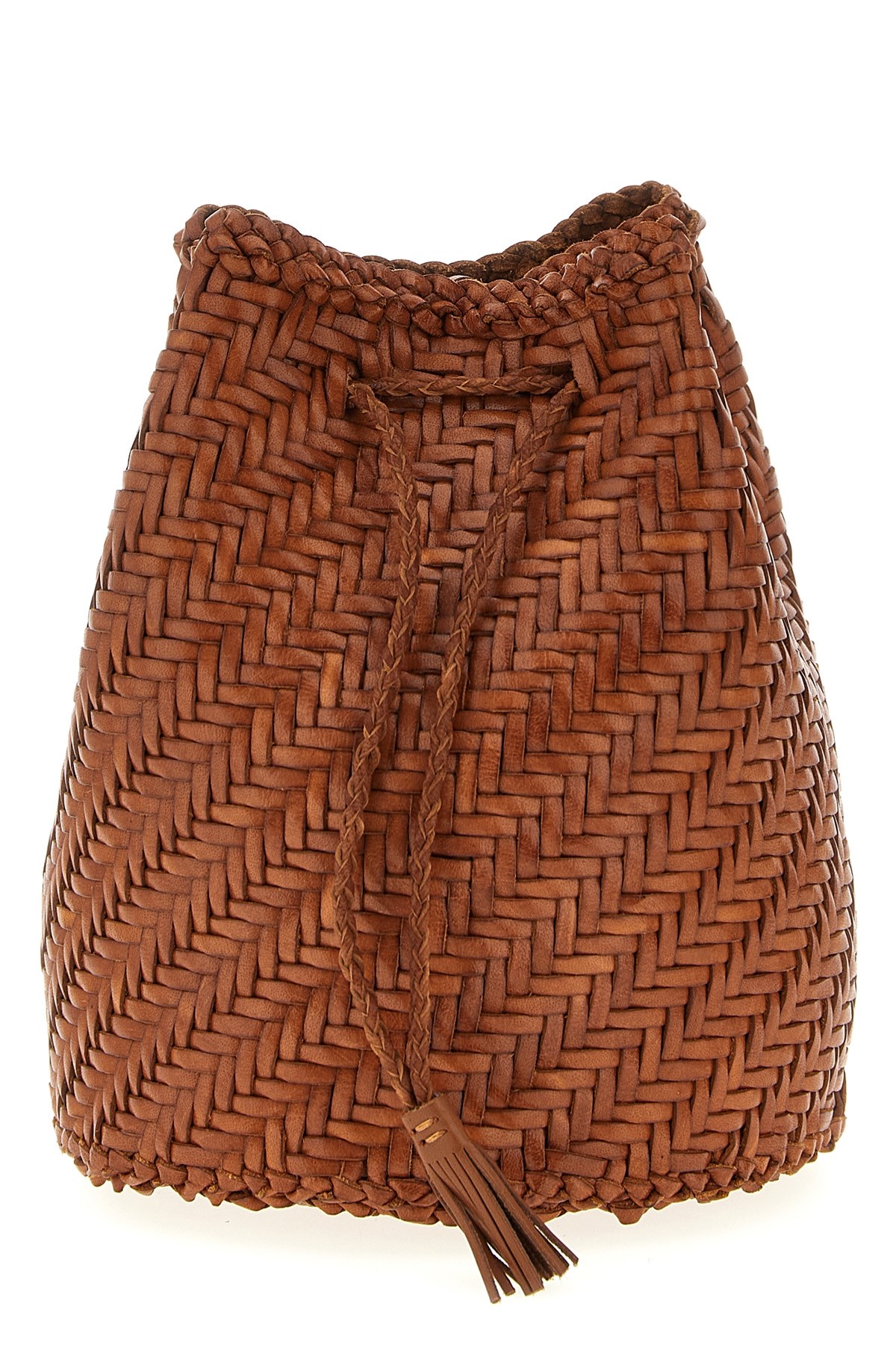 Dragon Diffusion 'pompom Double Jump' Bucket Bag In Brown