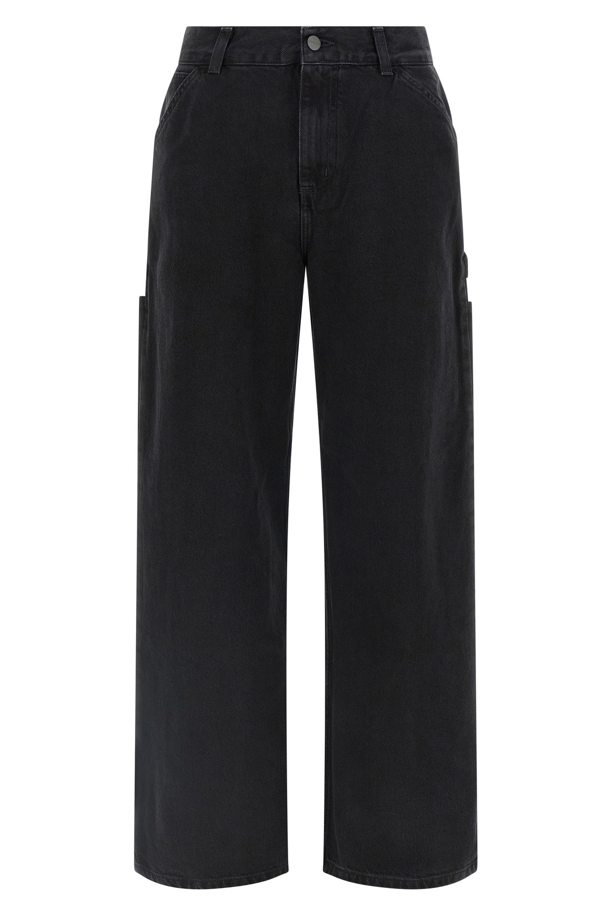 Carhartt Wide Leg Jeans With Side And Back Pockets In Black