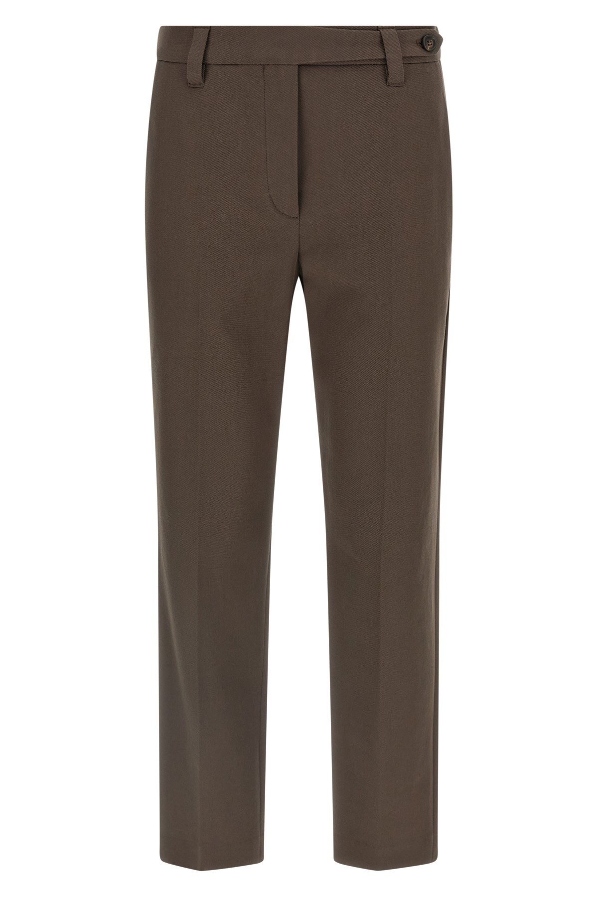 Brunello Cucinelli Cotton Trousers In Brown