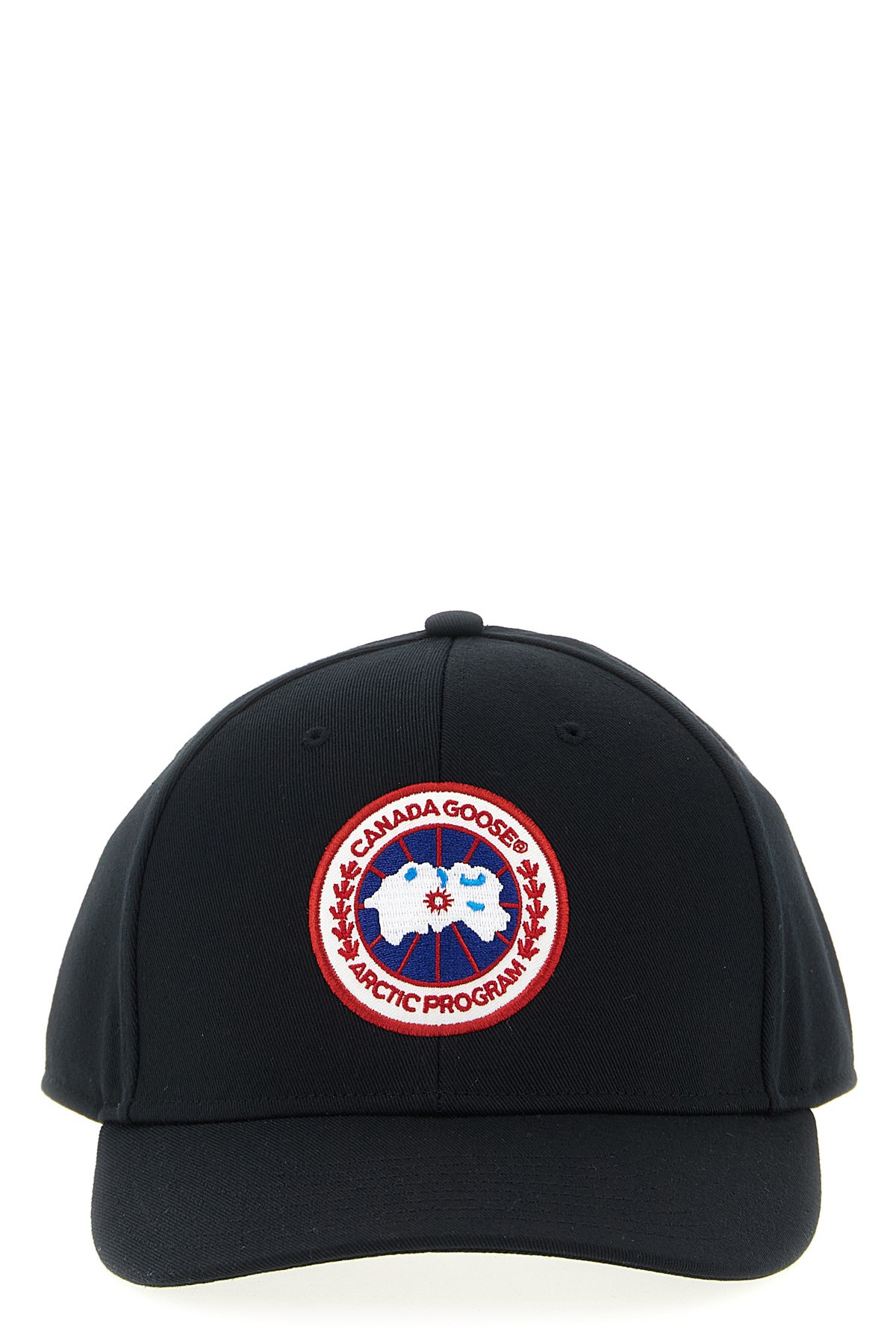 Canada Goose Logo Embroidery Cap Hats Black In Black