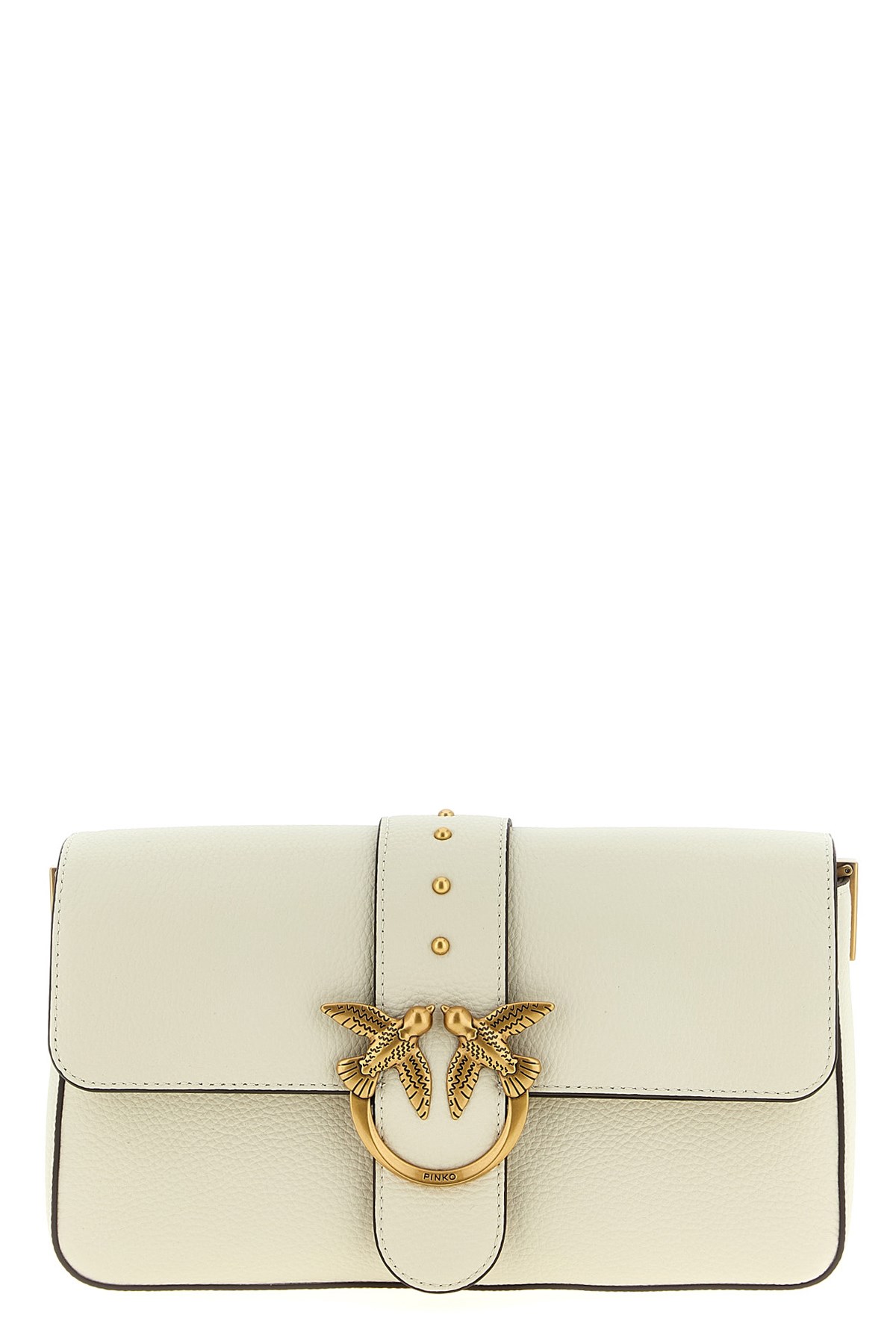 Pinko Love One Classic Slouchy Clutch In White