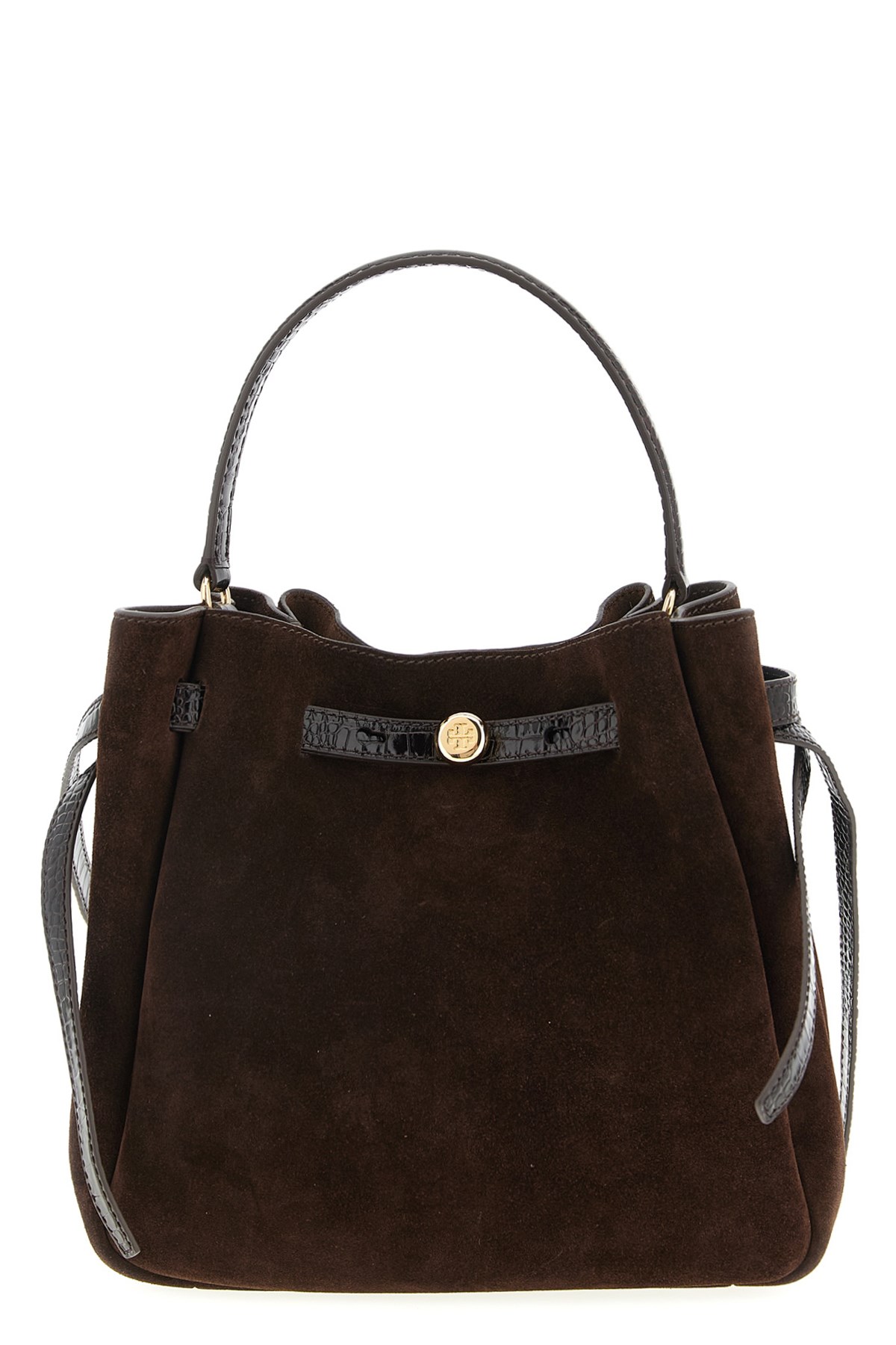 Tory Burch 'romy' Bucket Bag In Brown