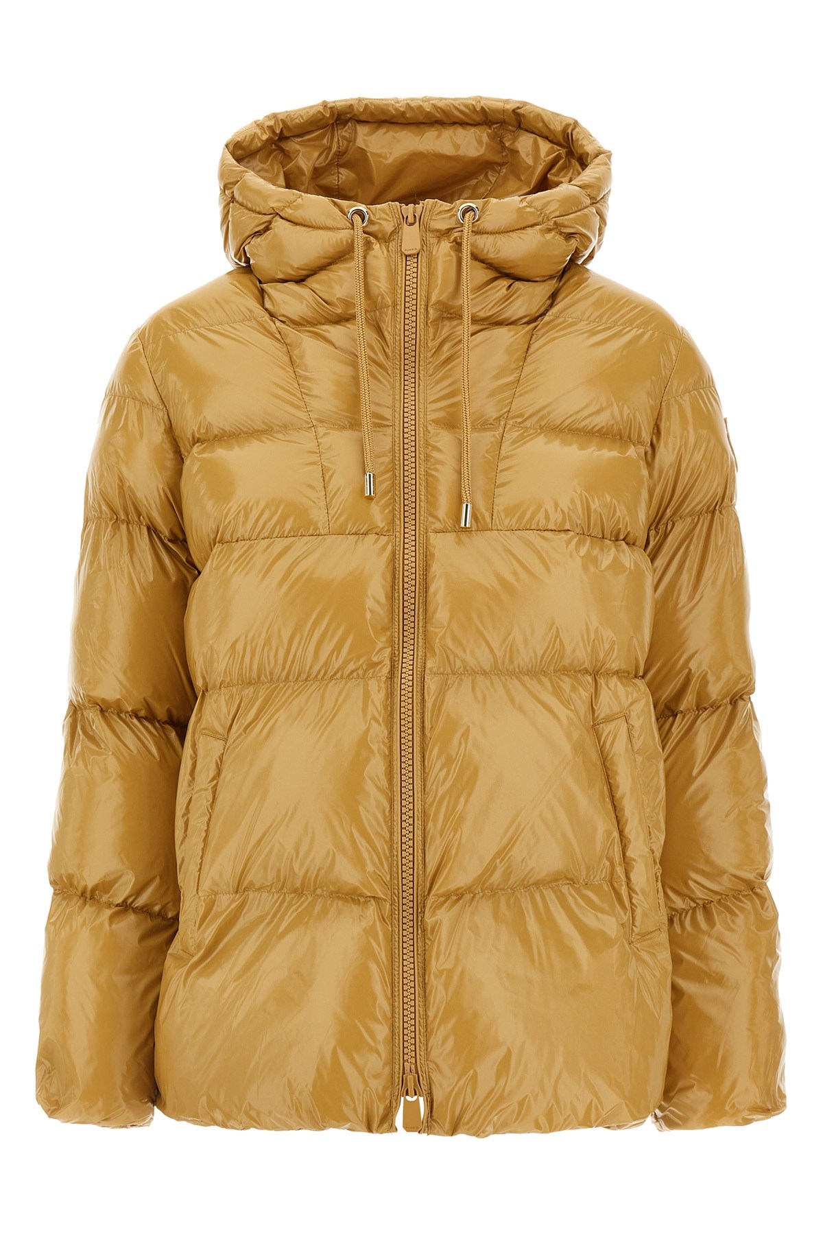 Pinko Quilted Padded Jacket In Yellow