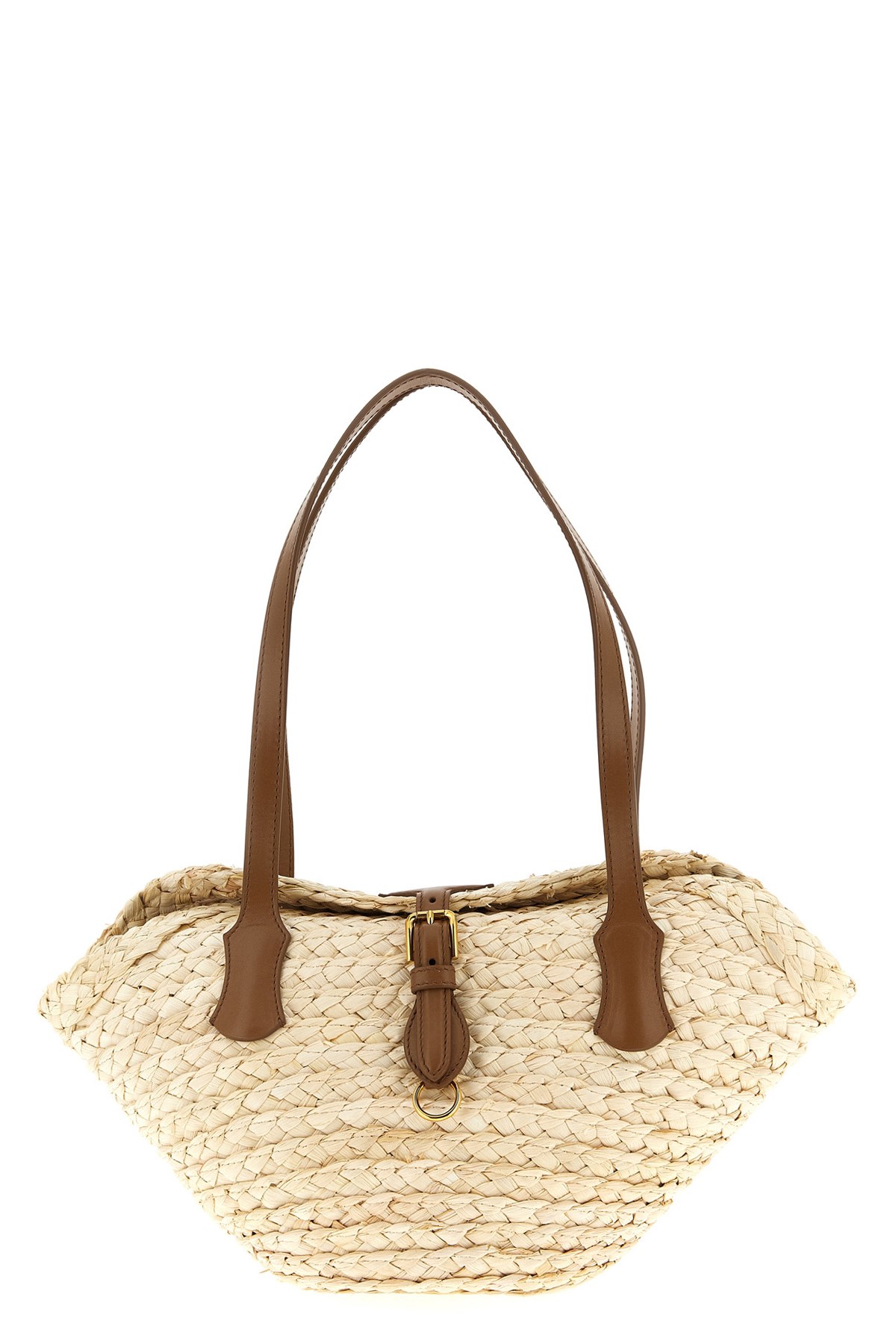 Dolce & Gabbana Capri Straw Bag Shoulder Bags Beige In Neutral