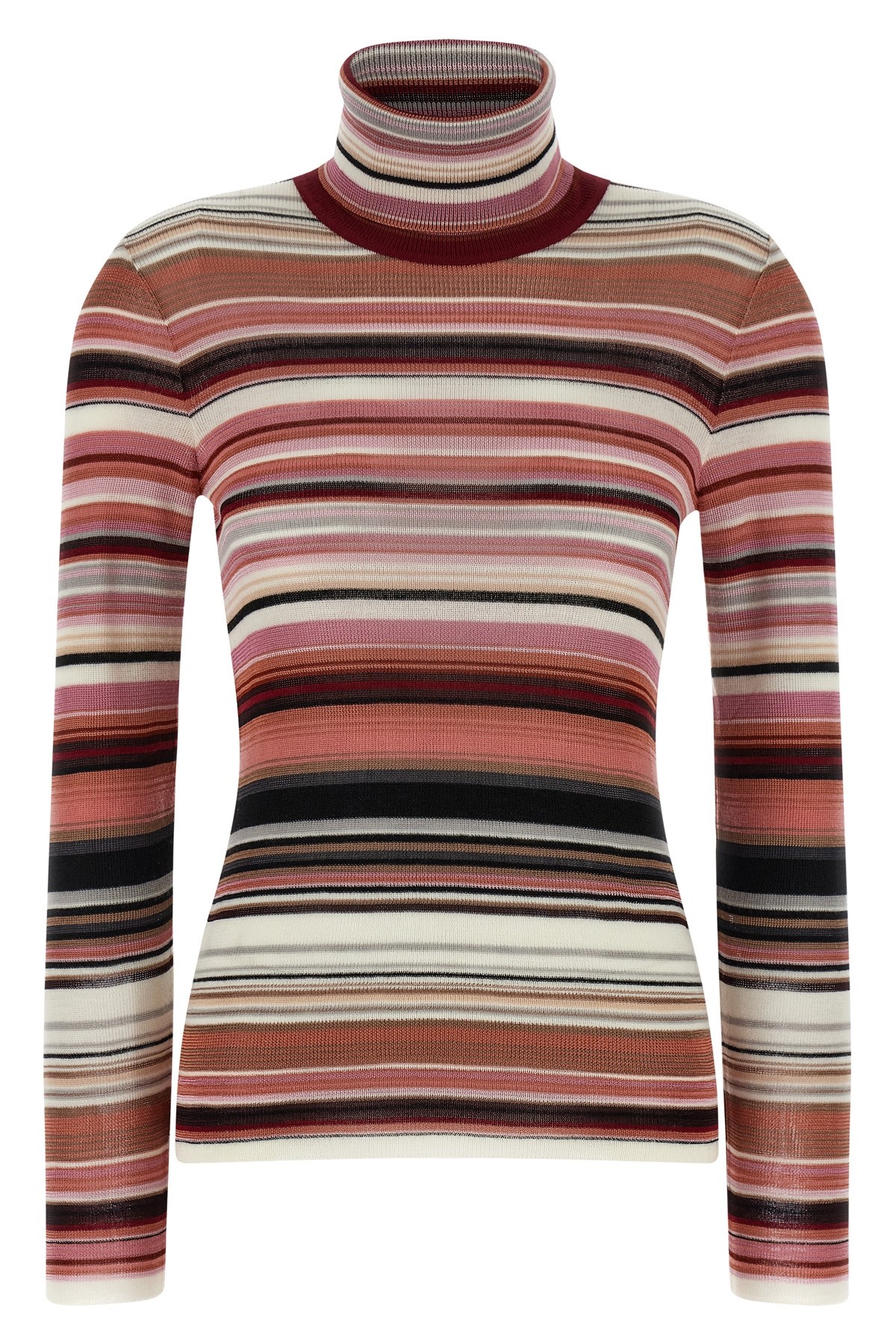 Missoni Striped Turtleneck Sweater Sweaters And Cardigans Pink In Pink