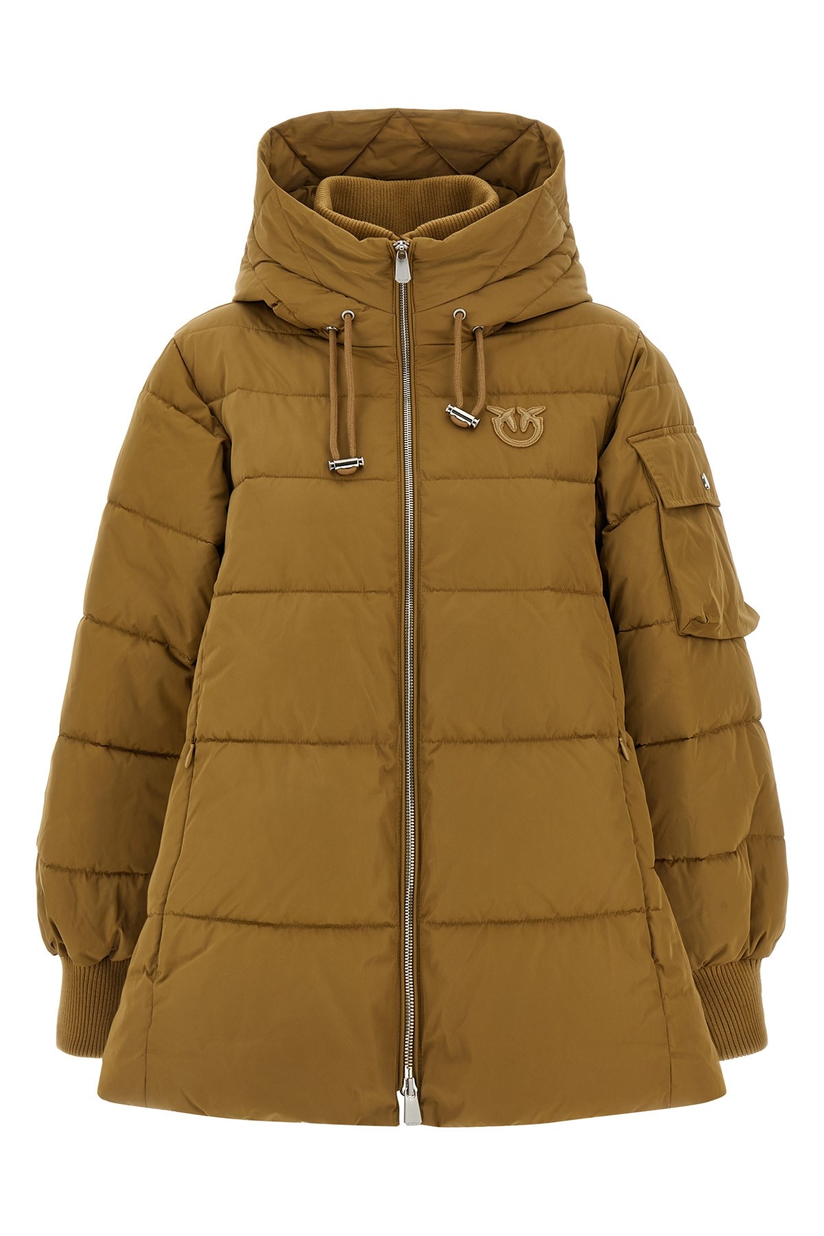 Pinko Crusca Puffer Jackets Beige In Sand