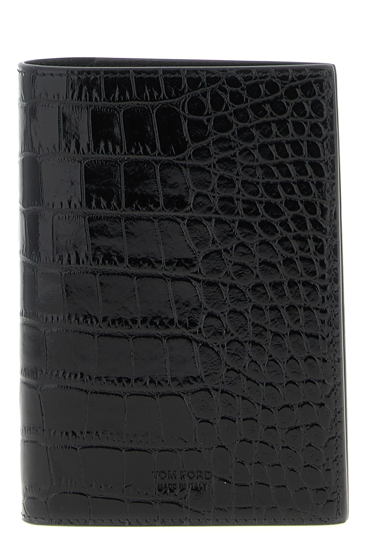 Tom Ford Exotic Line Passport Holder In Black