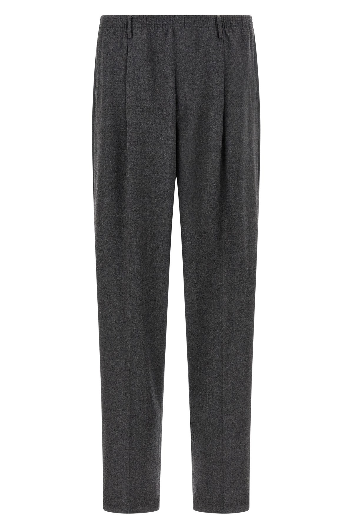 Cellar Door Pleated Elastic-waistband Trousers In Gray