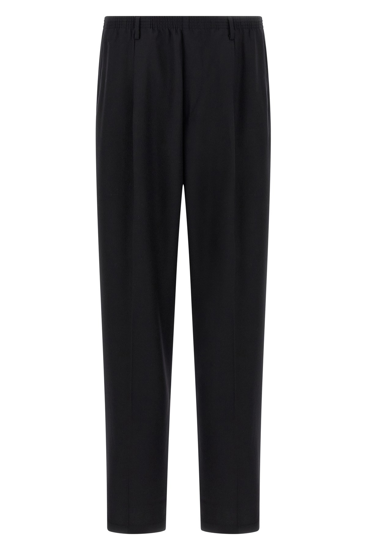 Cellar Door 'lucio' Pleated Front Trousers With Belt Loops In Black