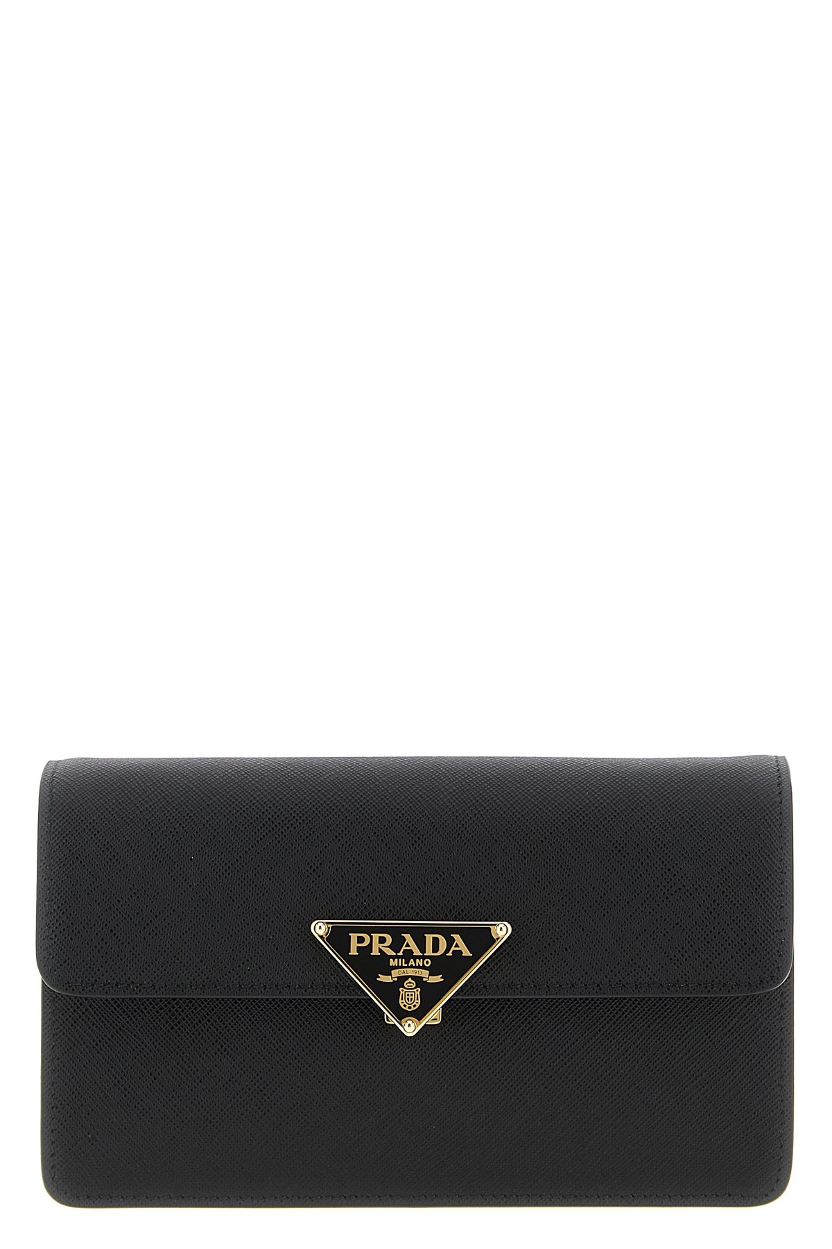 Prada Saffiano Mini Crossbody Bag In Black
