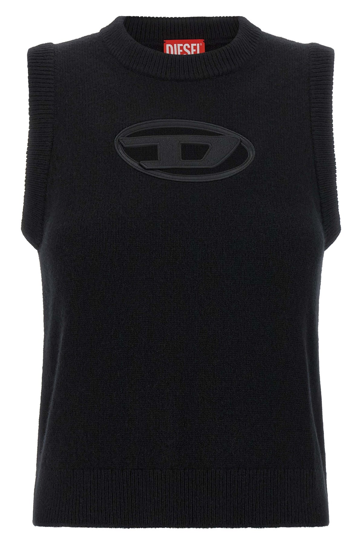 Diesel M-argarin-sl Gilet Black In Black