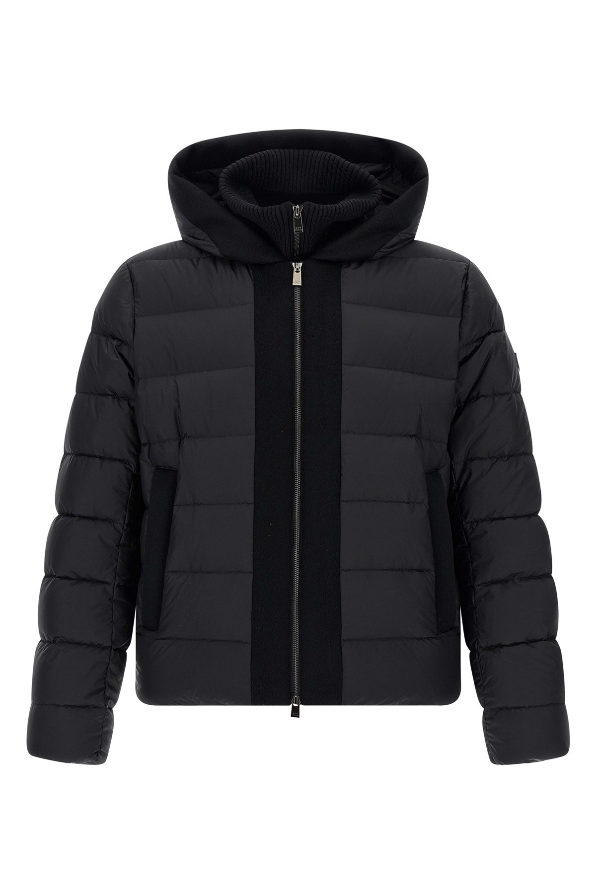 Tatras Liko Black Down Jacket With Drawstring Hood And Logo Patch On The Side In Tech Fabric Man In Black