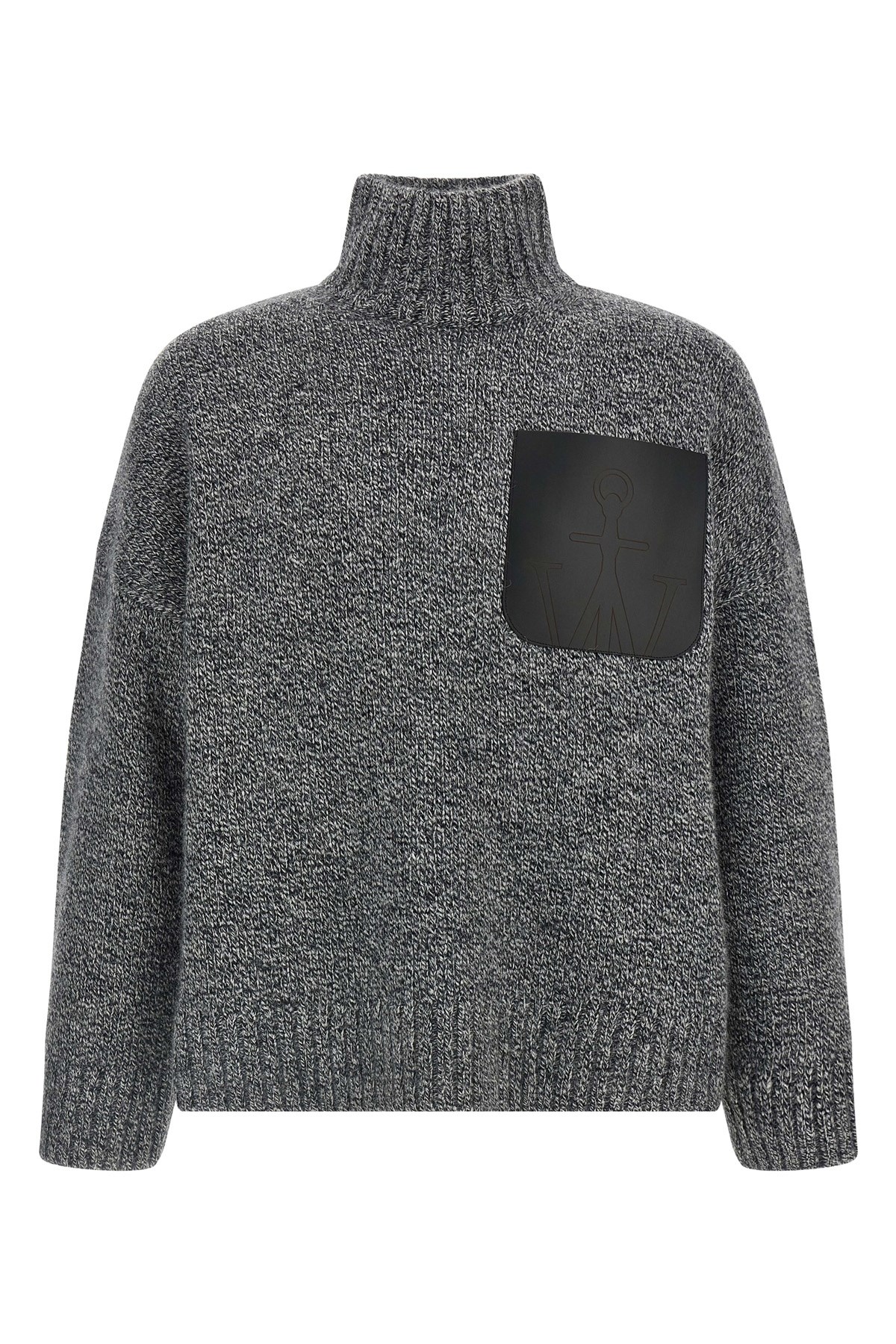 Jw Anderson J. W. Anderson Leather Patch Pocket Jumper In Gray