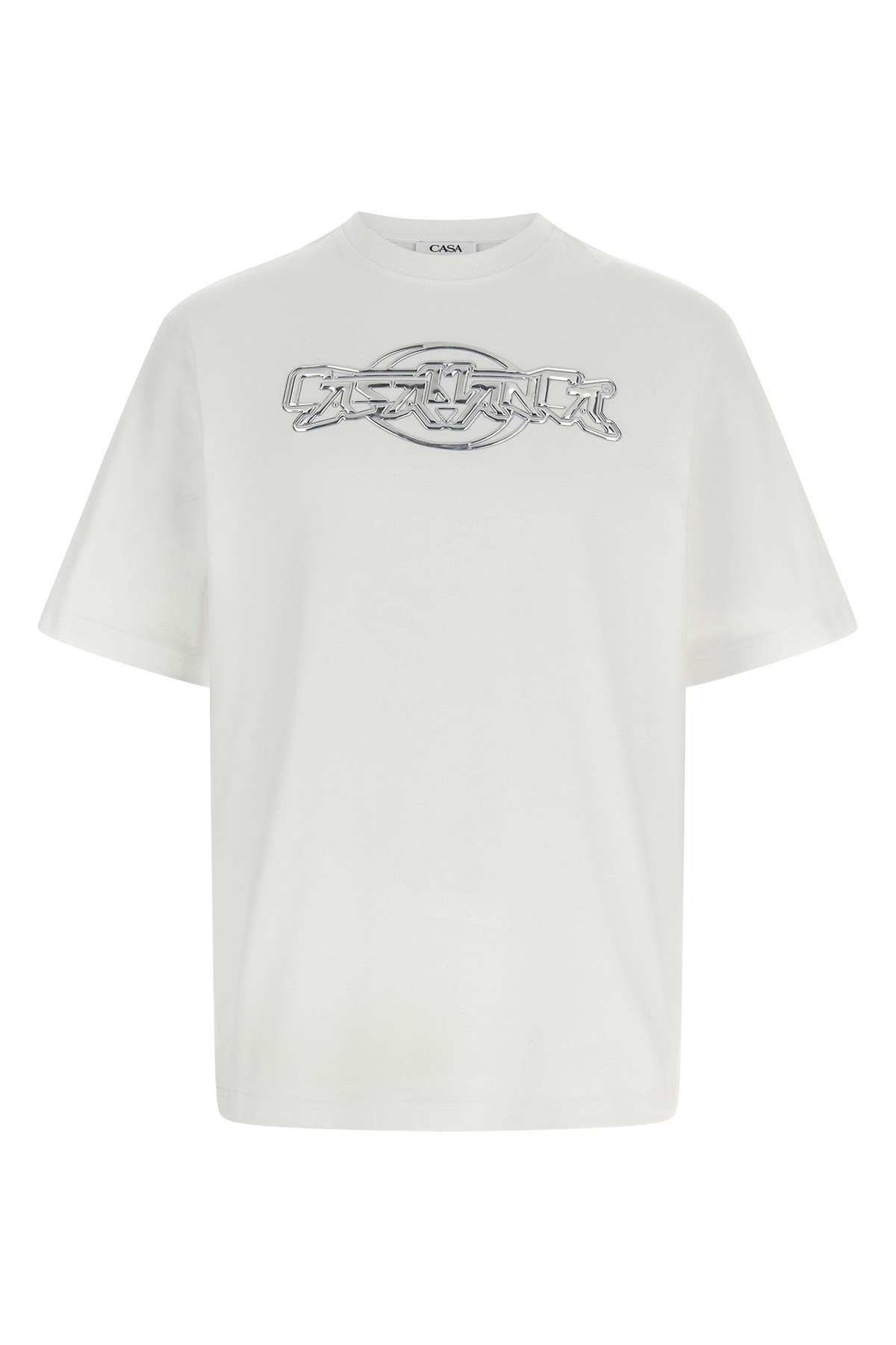 Casablanca Logo Crew Neck T-shirt In White