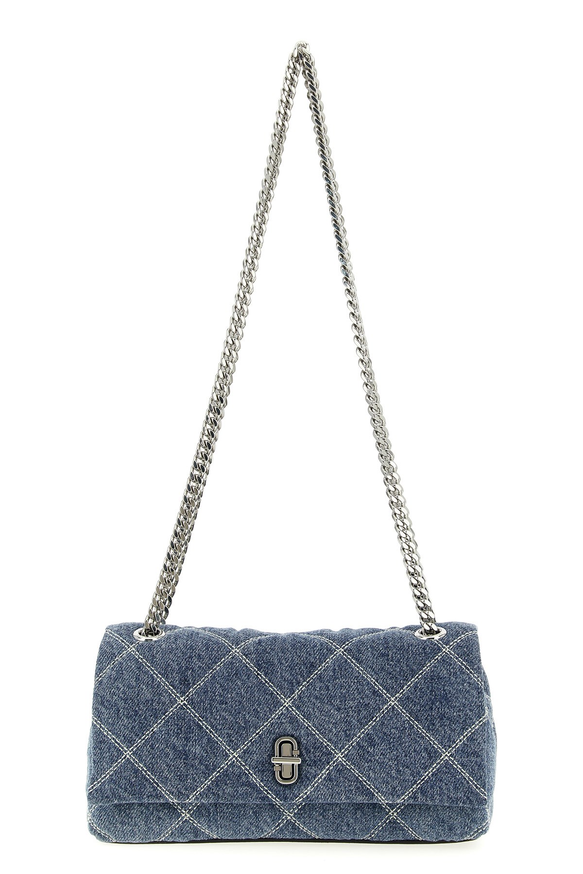 Marc Jacobs 'the Quilted Denim Dual Chain' Shoulder Bag In Blue