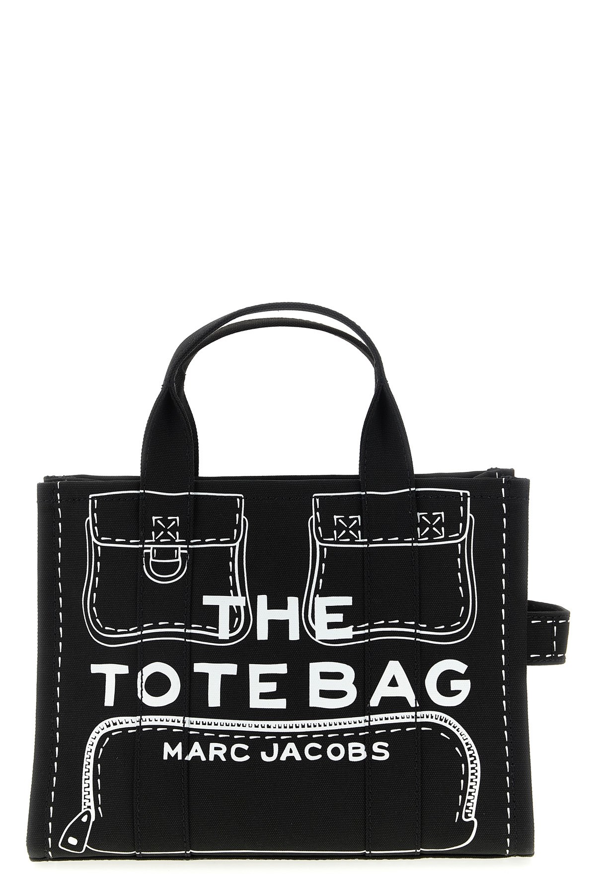 Marc Jacobs 'the Trompel'oeil Cargo Canvasmedium' Handbag In Black