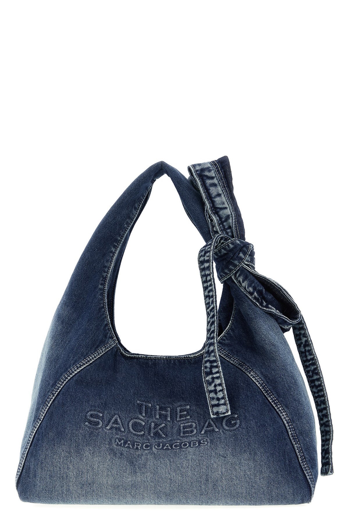 Marc Jacobs 'the Bow Denim Medium Sack' Shoulder Bag In Blue