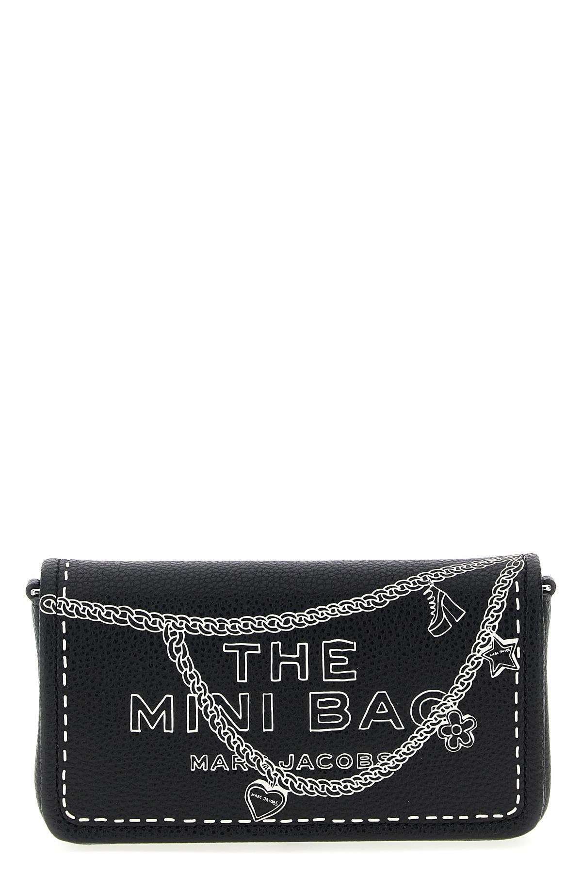 Marc Jacobs The Trompe Loeil Leather Mini Crossbody Bag In Black