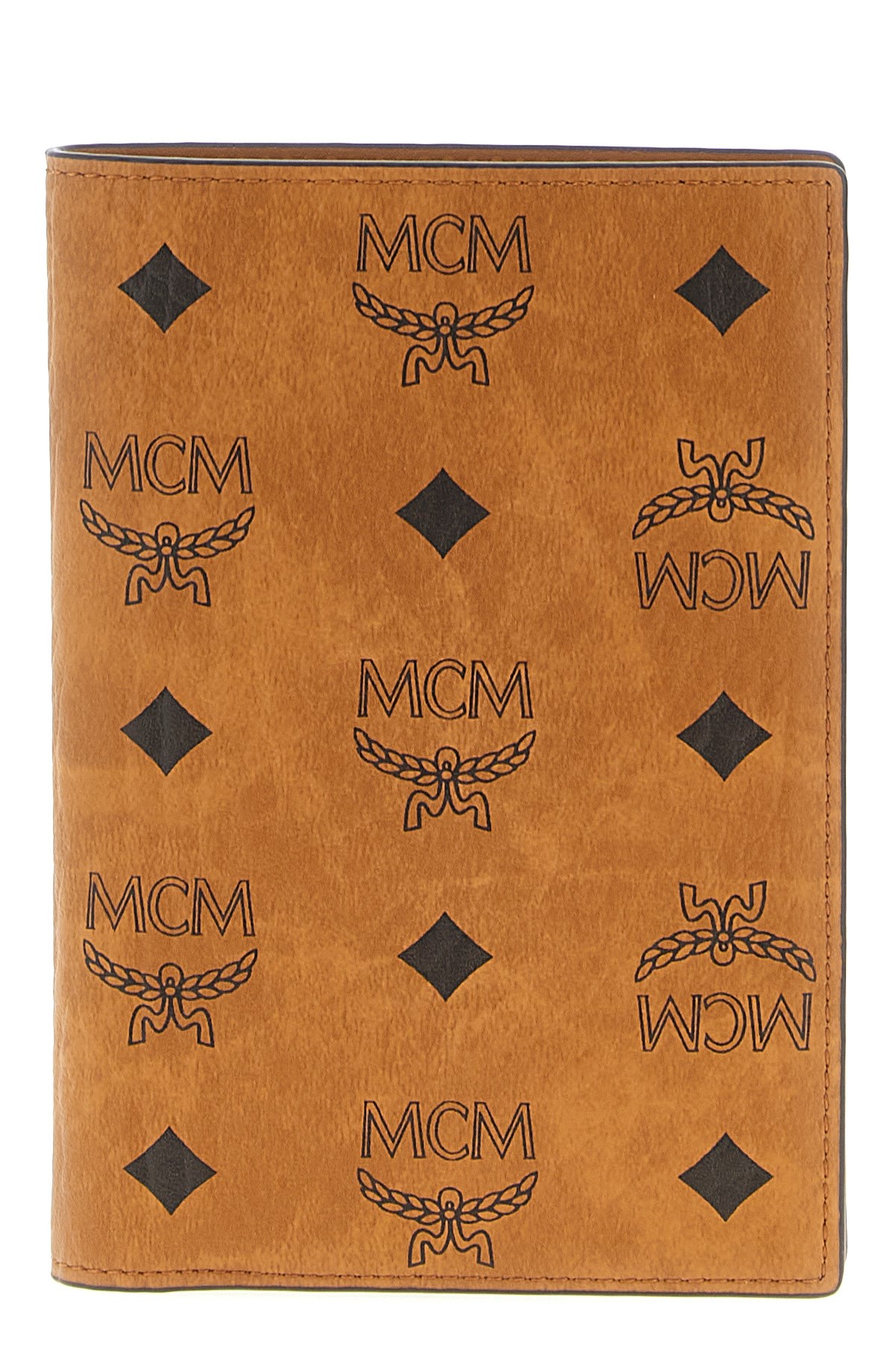 Mcm Ottomar Passport Holder In Visetos In Brown