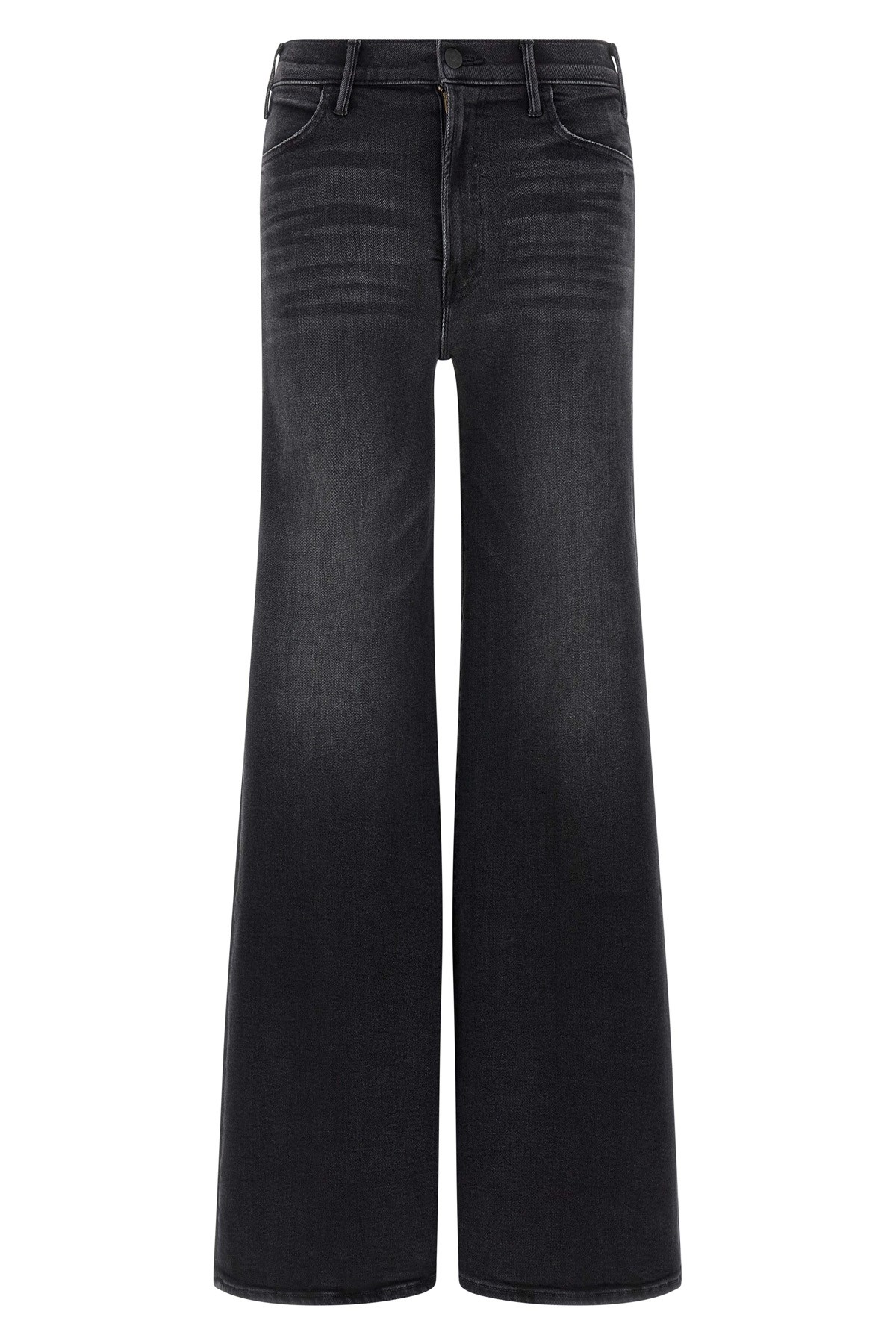 Mother The Hustler Roller Sneak Fray Jeans In Black