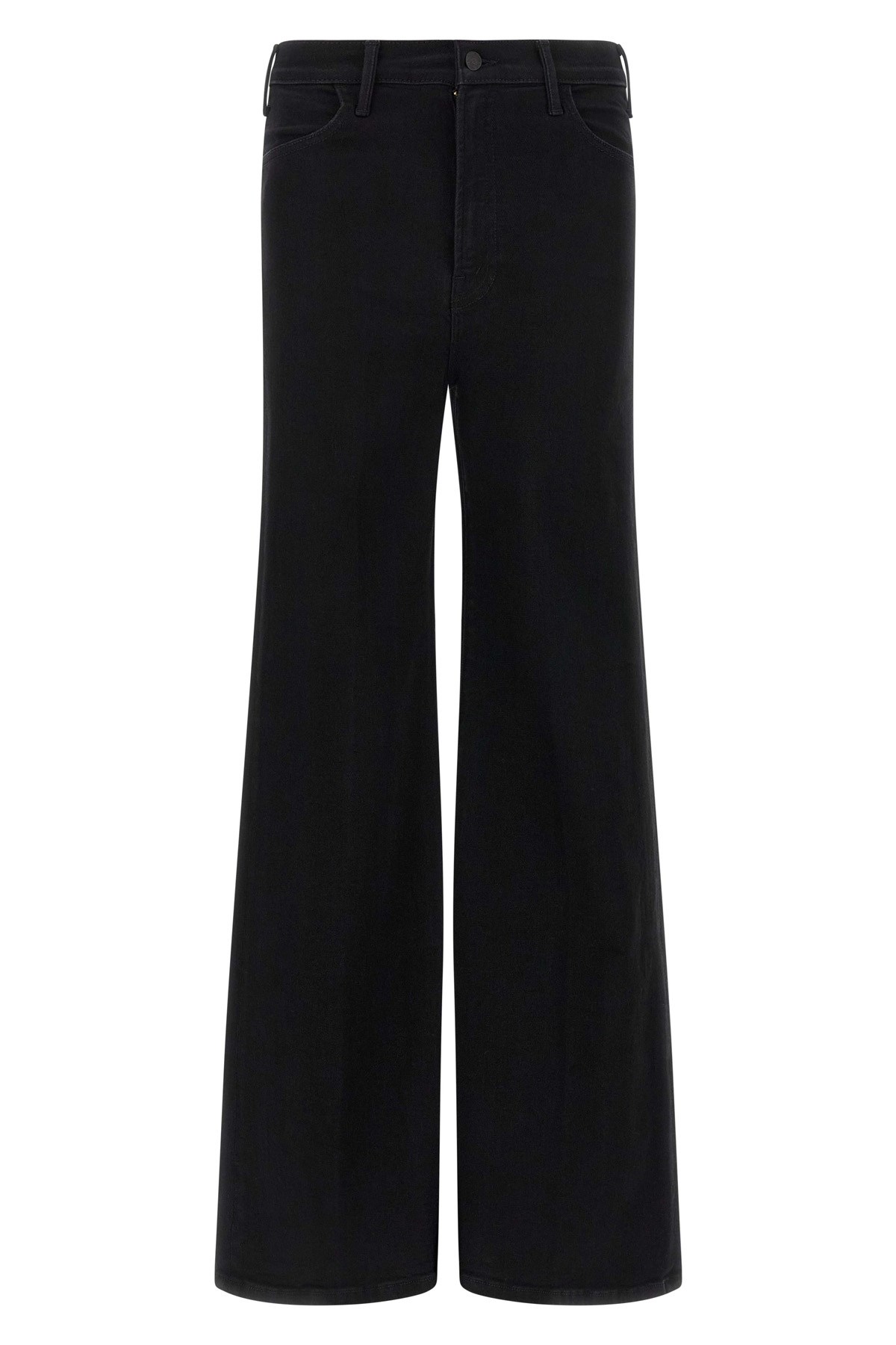 Mother The Hustler Roller Sneak Denim Jeans In Black