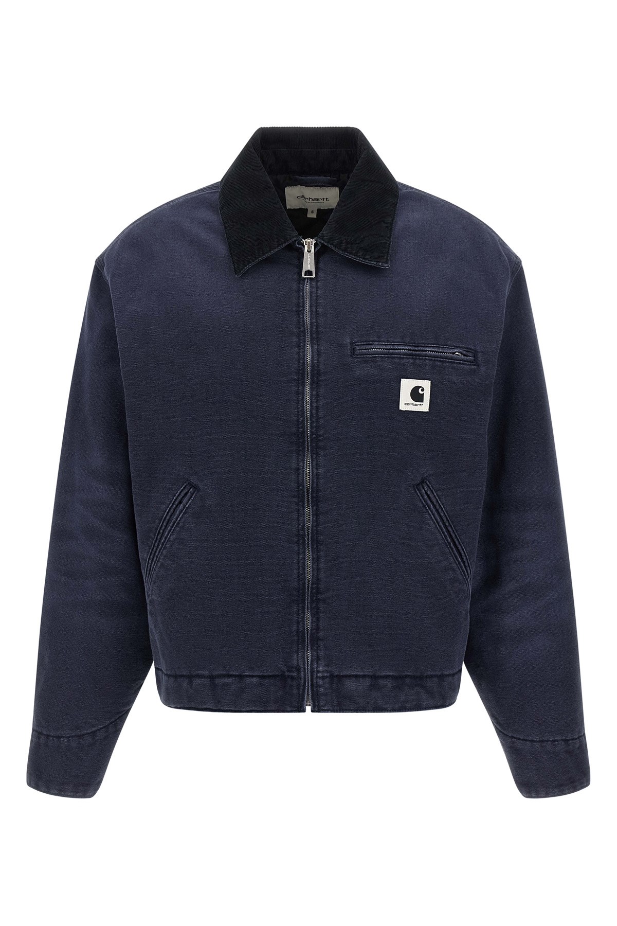 Carhartt Zip-fastening Logo-patch Jacket In Blue