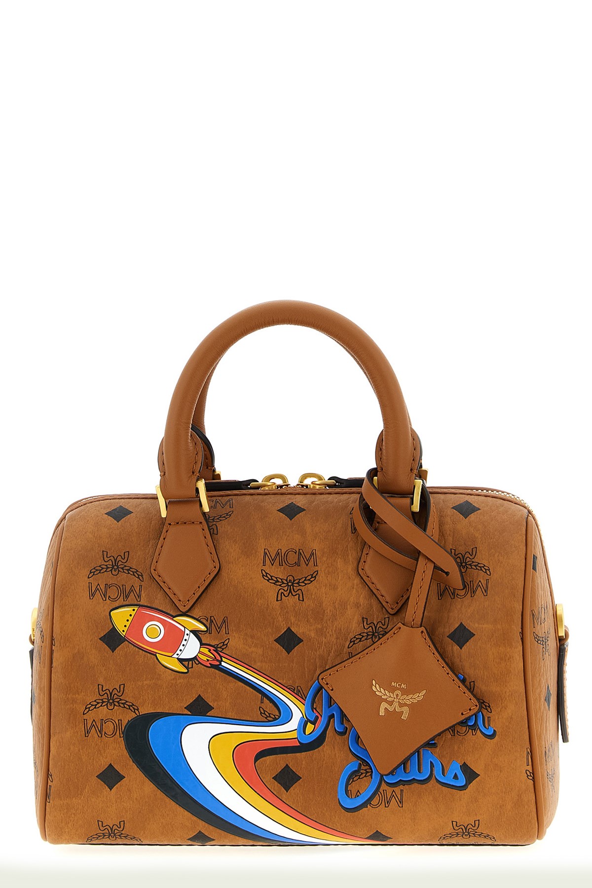 Mcm Ella Boston Top Case In Brown