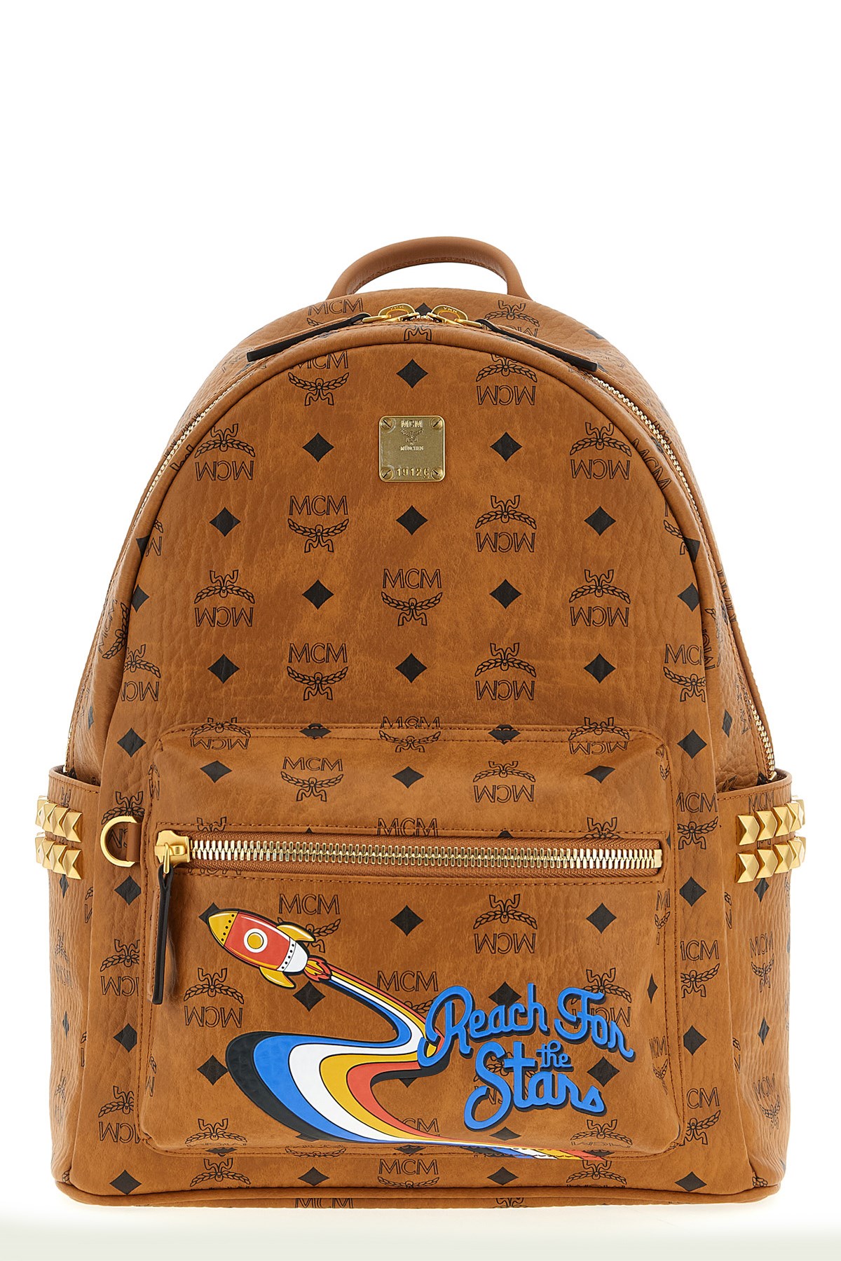 Mcm 'stark' Small-medium Backpack In Brown