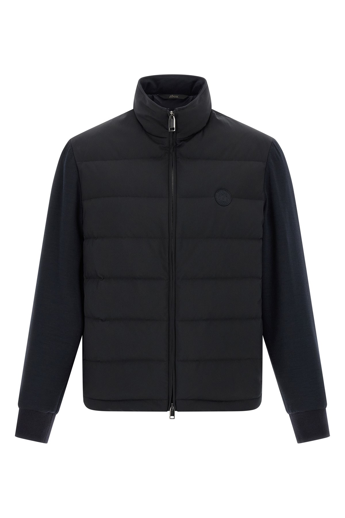 Brioni Tech Fabric Quilted Jacket In Blue