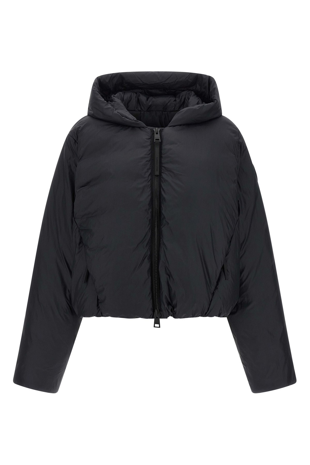 Canada Goose Hooded Jacket With Elasticated Cuffs And Pockets In Blue