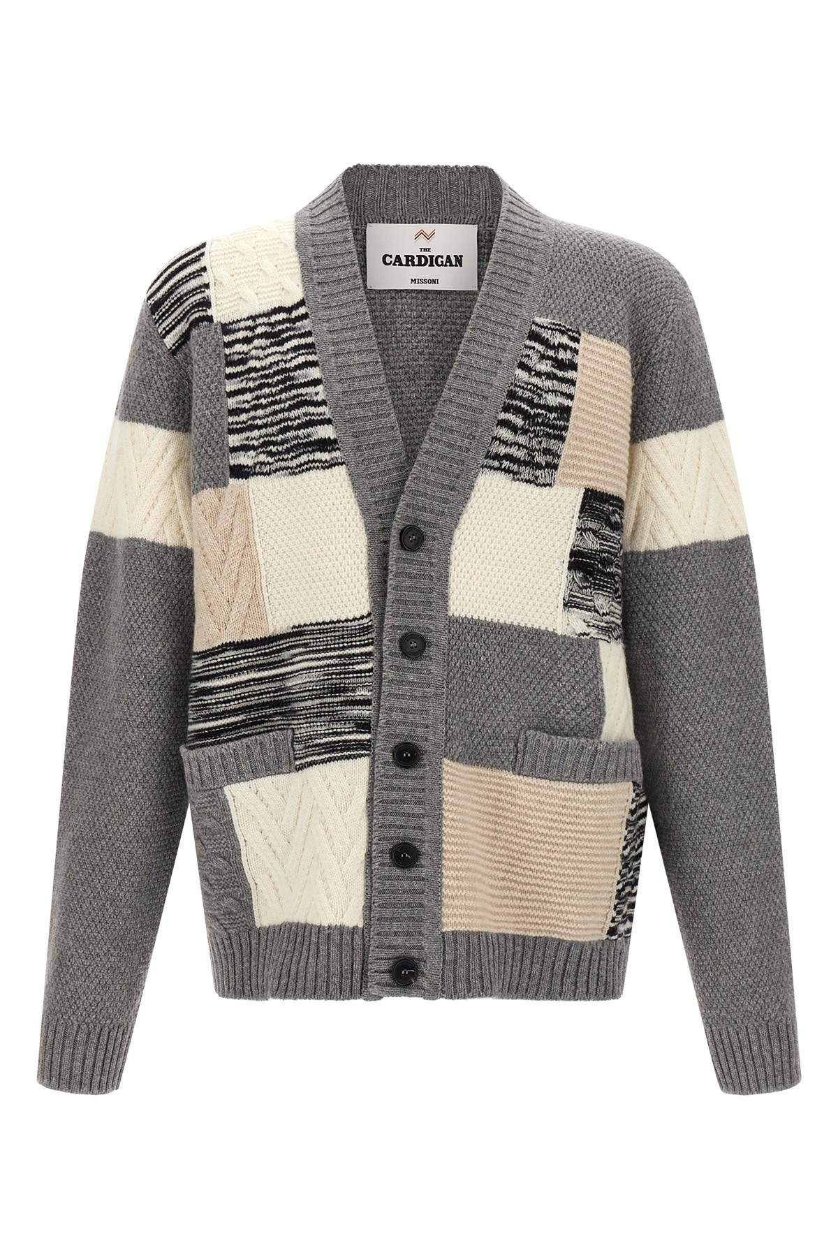 Missoni Patchwork Cardigan In Sand