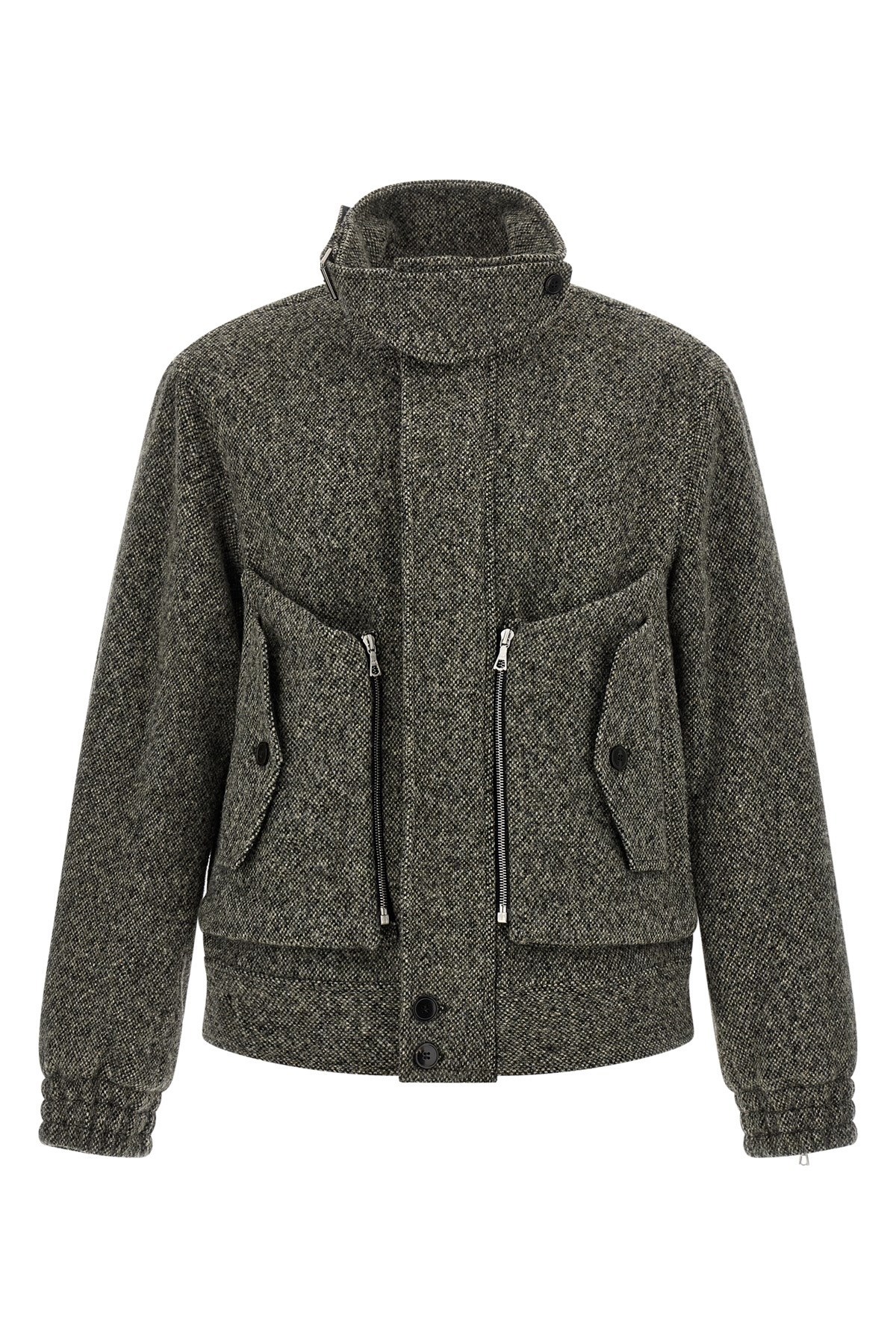 Dries Van Noten 'venice' Bomber Jacket In Gray