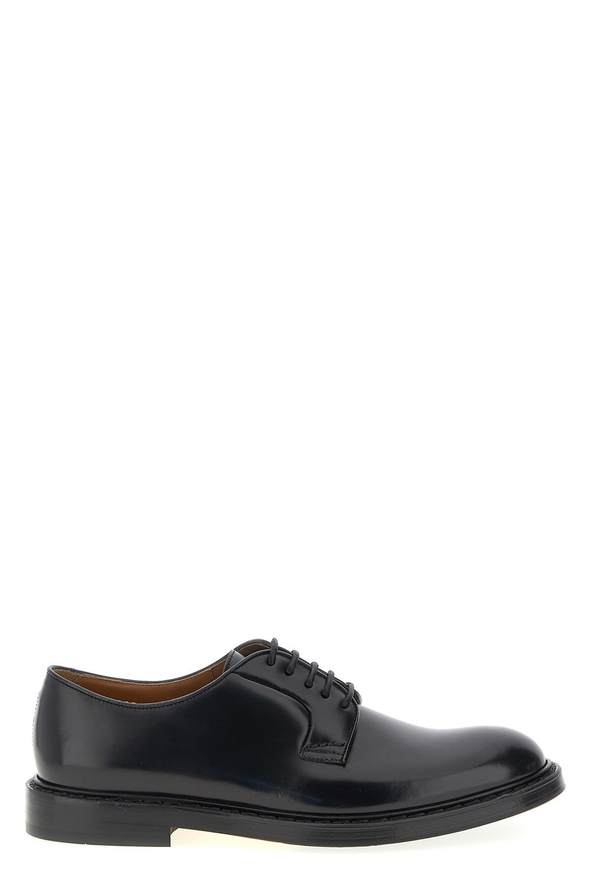 Doucal's Man Lace-up Shoes Black Size 9 Calfskin In Black