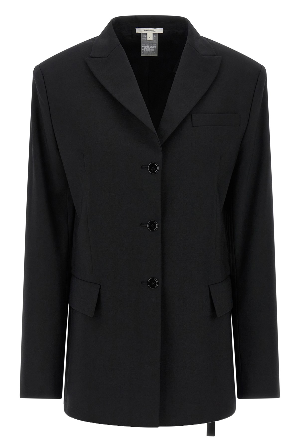 Nensi Dojaka Belt Blazer In Black