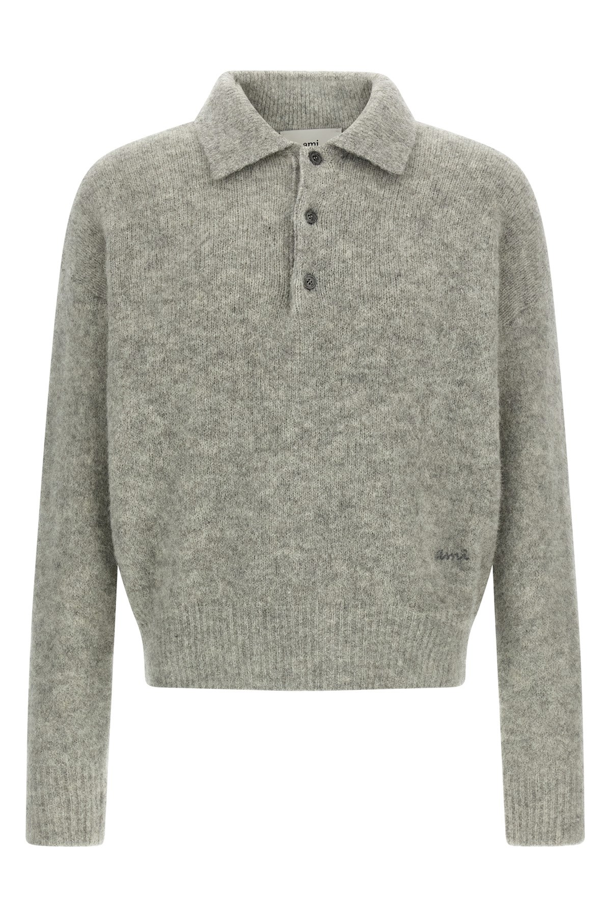 Ami Alexandre Mattiussi 'ami' Polo Shirt In Gray