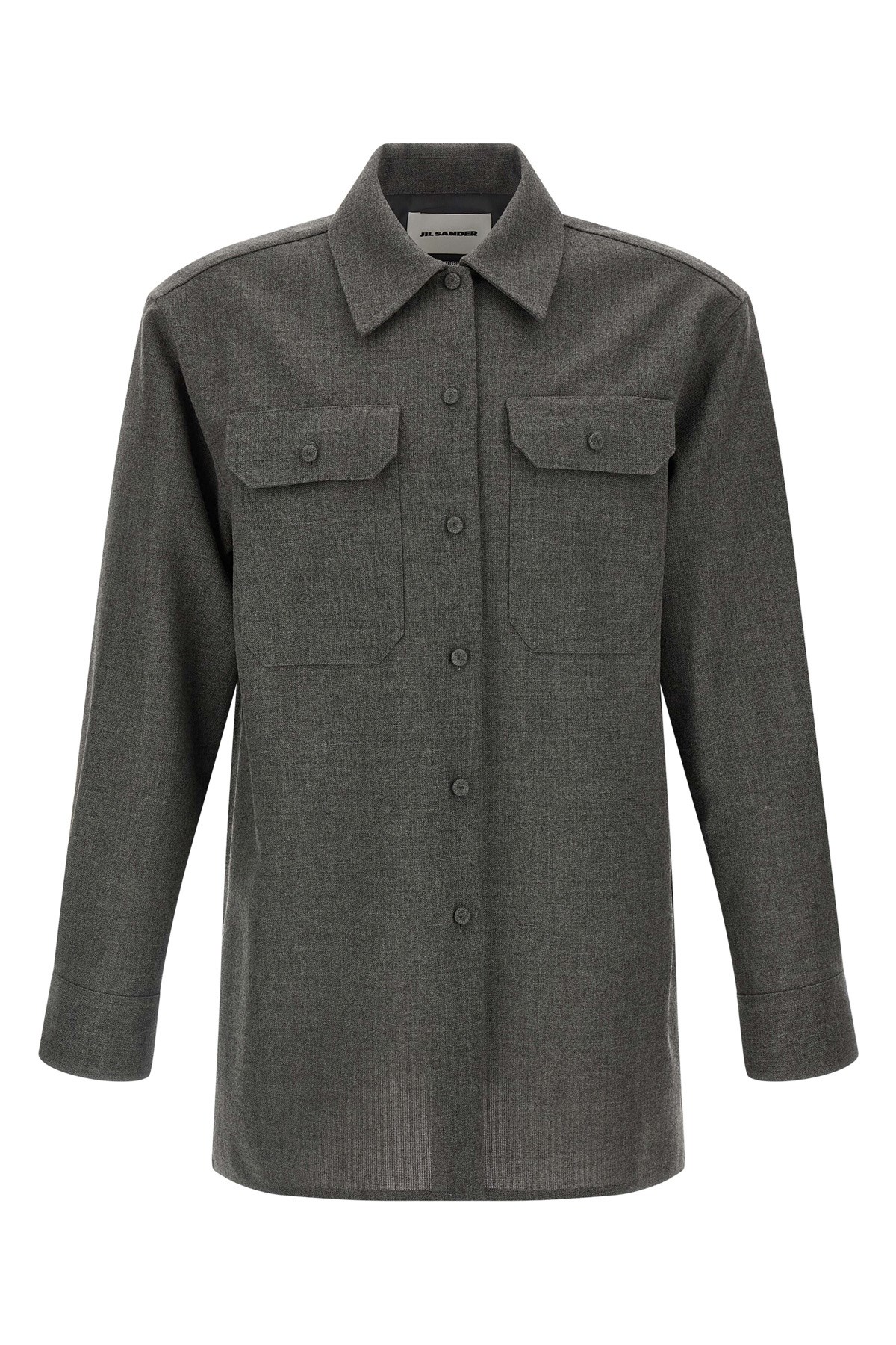 Jil Sander Canvas Shirt In Gray