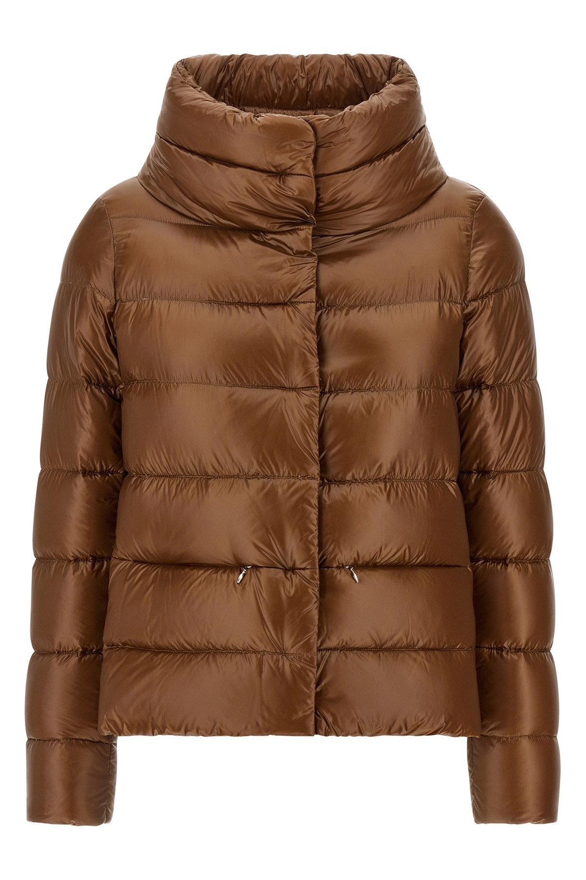 Herno Monogram Down Jacket In Brown