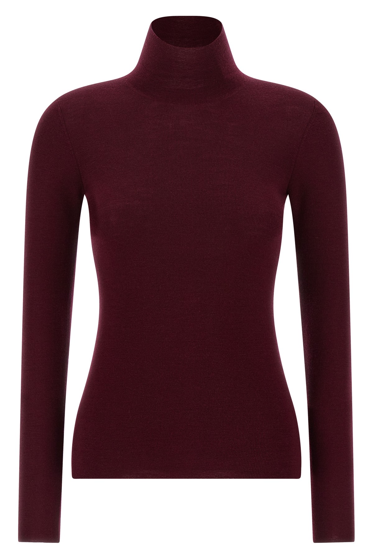 Etro Cozy Turtleneck Knit Sweater With Long Sleeves In Burgundy