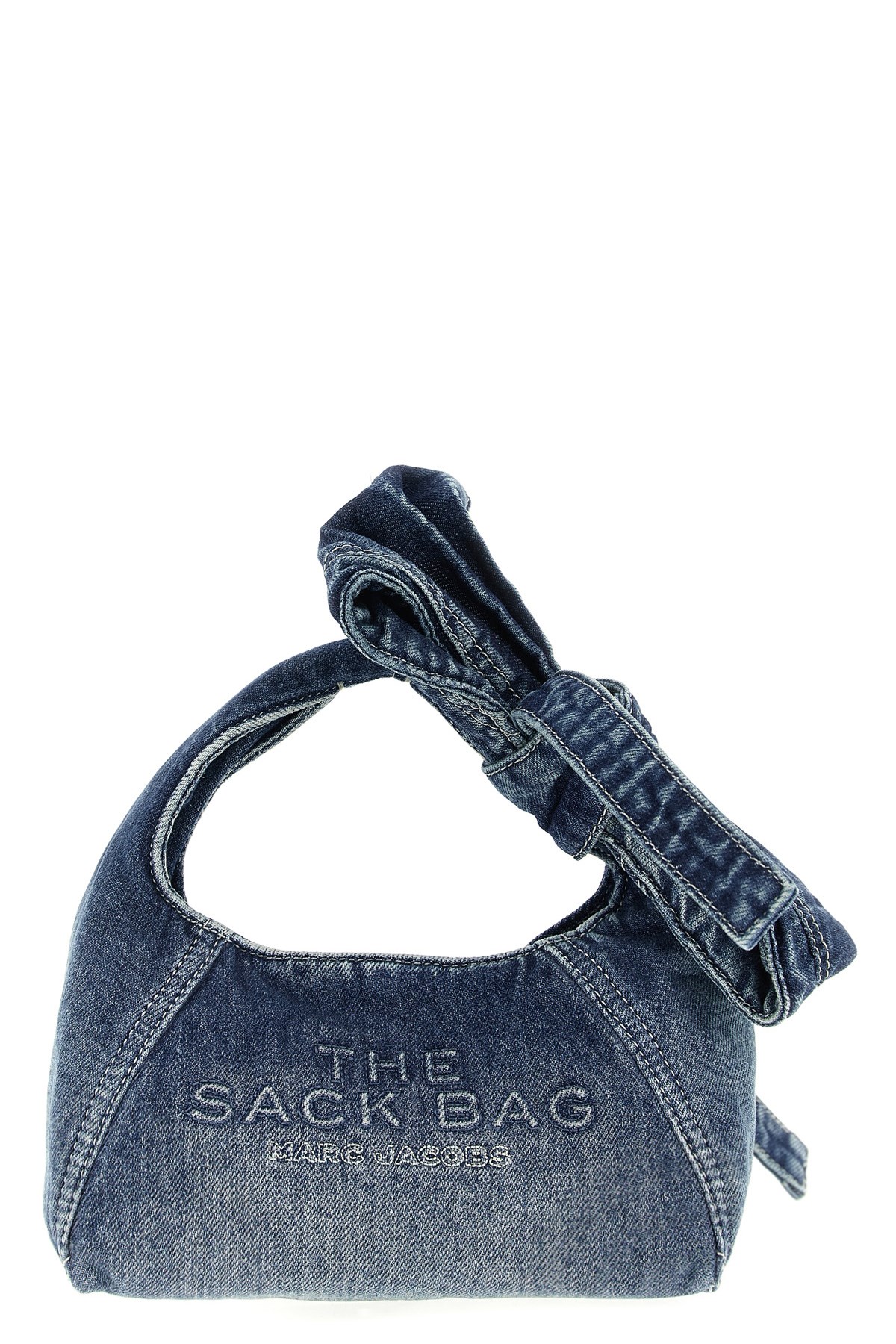Marc Jacobs 'the Bow Denim Mini Sack' Handbag In Blue