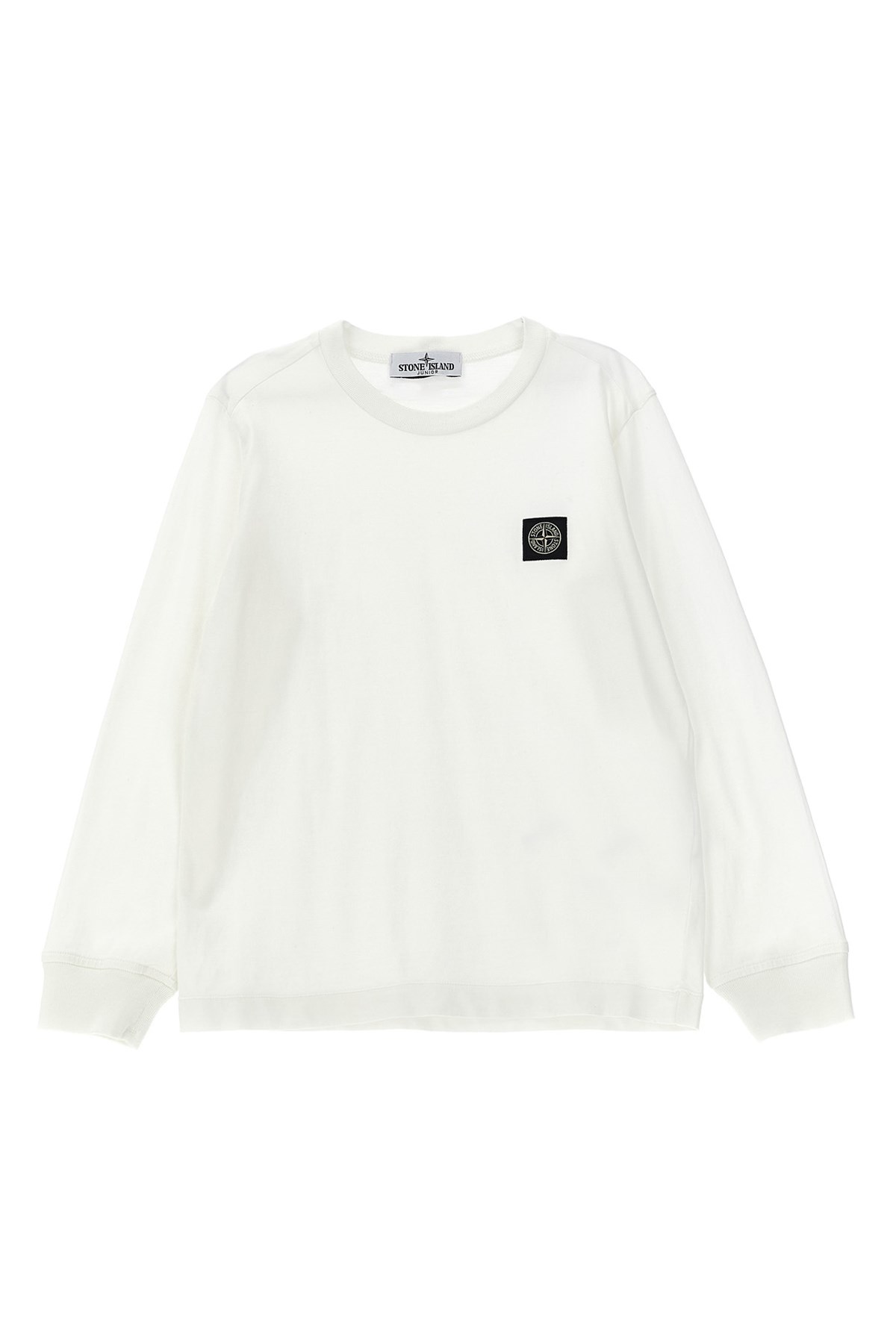 Stone Island Knit Crewneck Jumper In Light Rws Geelong Wool In White
