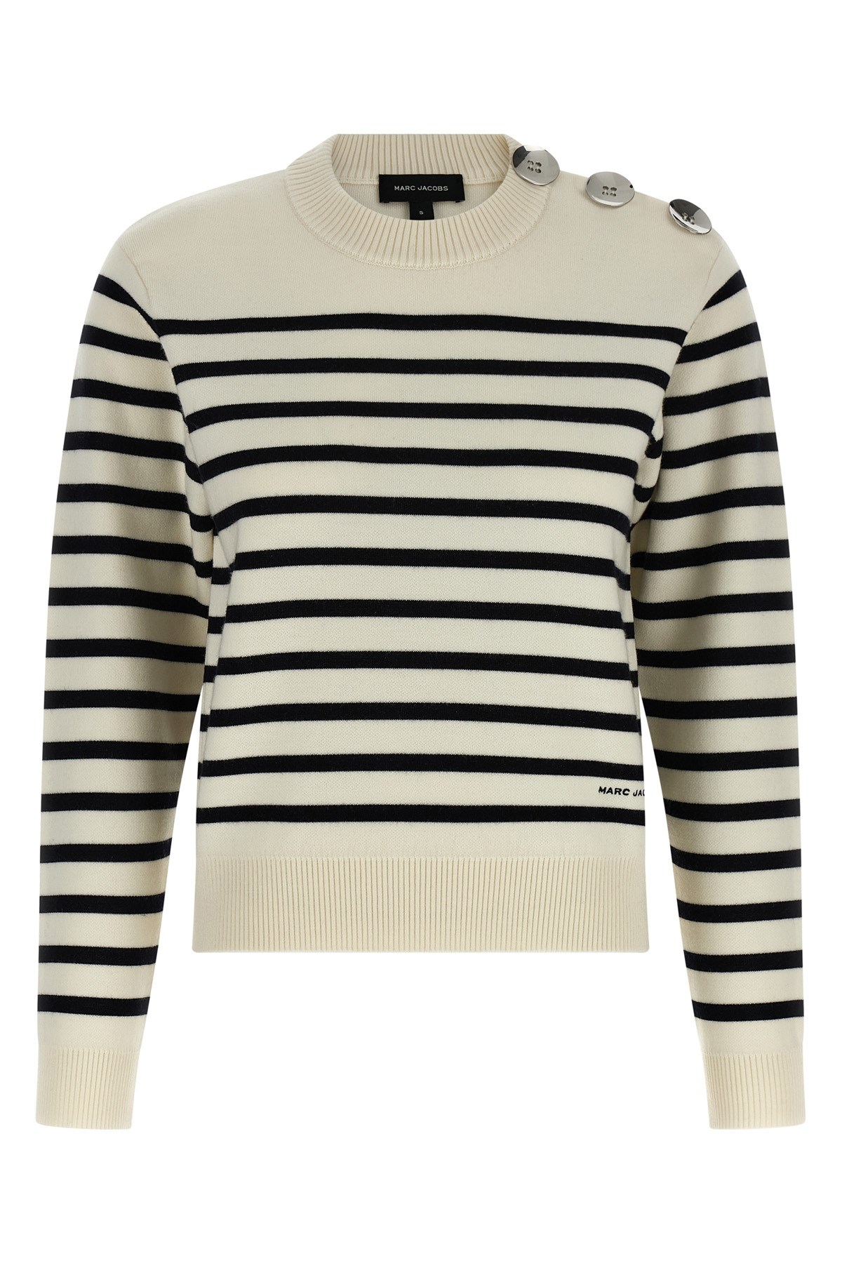 Marc Jacobs Breton Stripe Sweater In Neutral