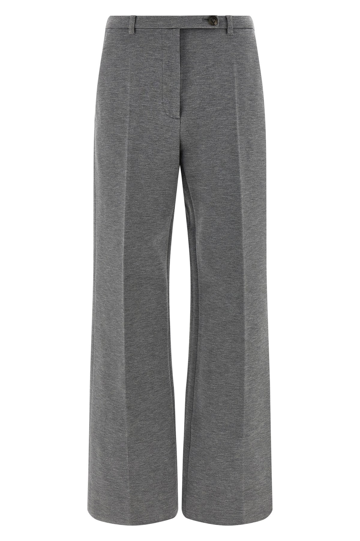 Miu Miu Grey Stretch Viscose Blend Pant In Gray
